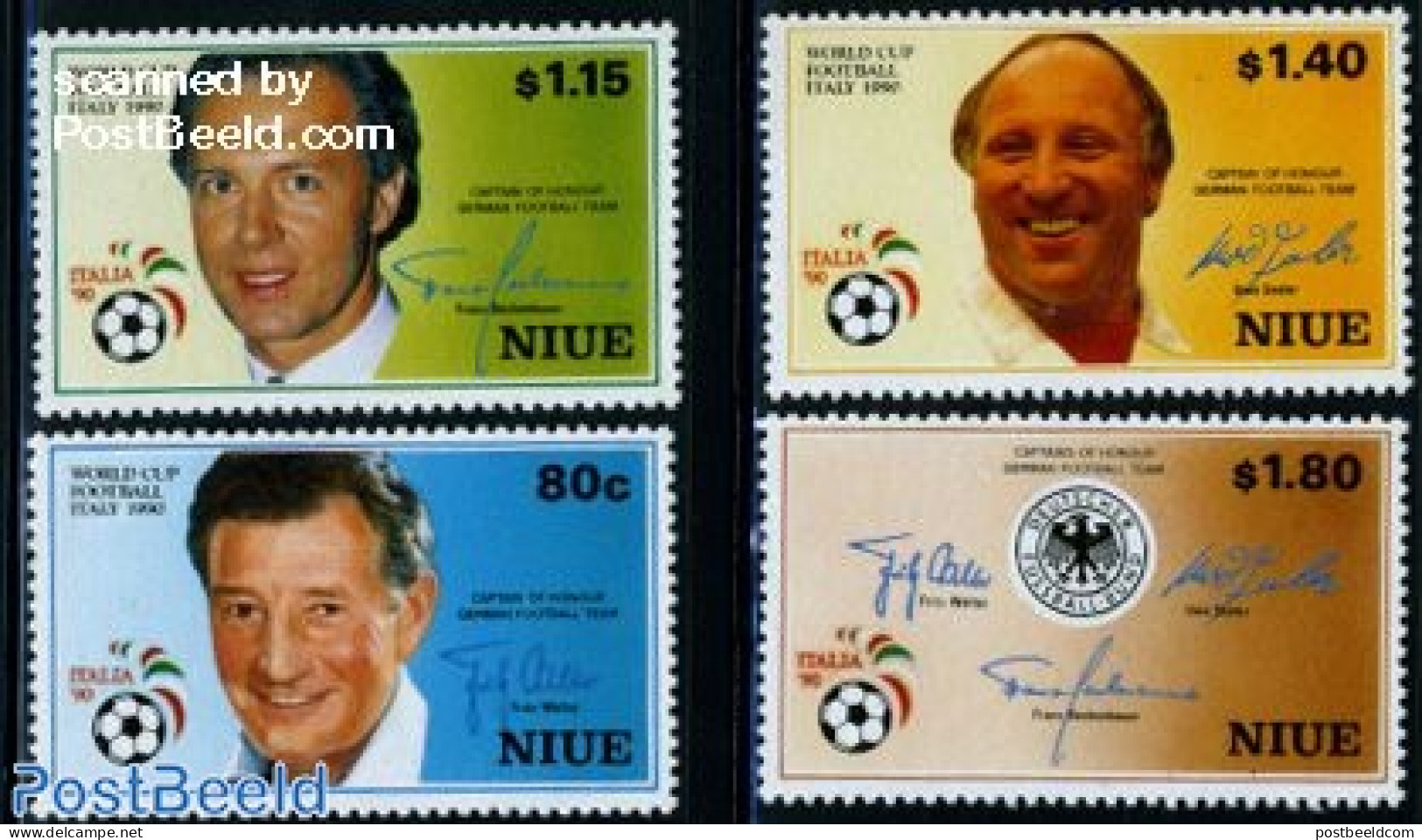 Niue 1990 World Cup Football 4v, Mint NH, Sport - Football - Sport (other And Mixed) - Niue