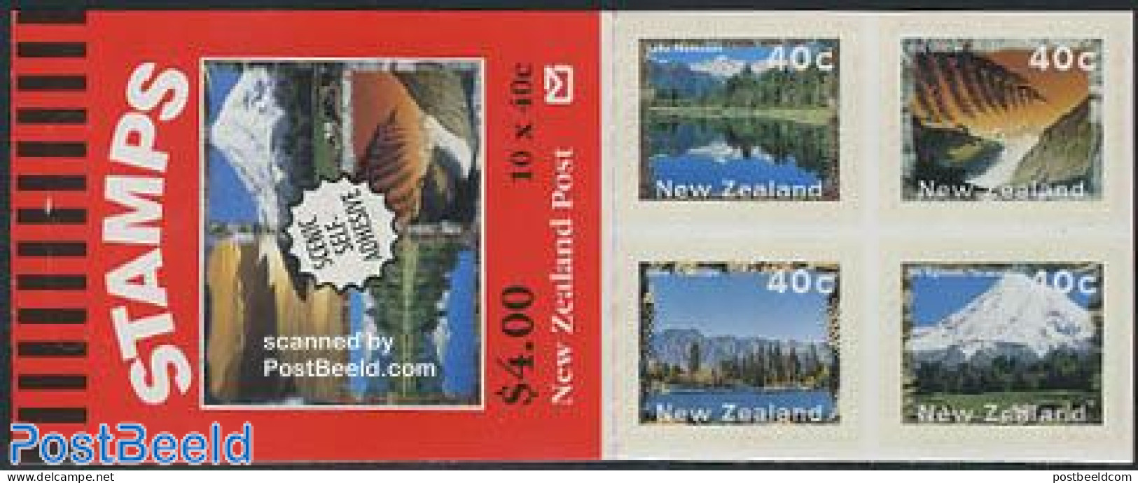 New Zealand 1996 Scenic S-a Booklet, Mint NH, Sport - Various - Mountains & Mountain Climbing - Stamp Booklets - Tourism - Unused Stamps