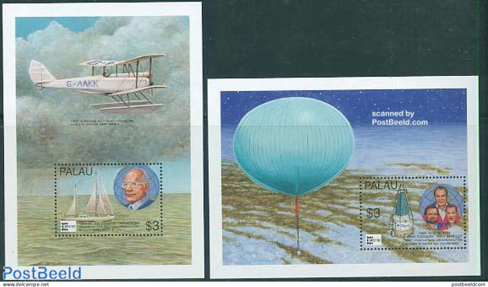 Palau 1996 Capex 1996 2 S/s, Mint NH, History - Transport - Explorers - Balloons - Ships And Boats - Explorers