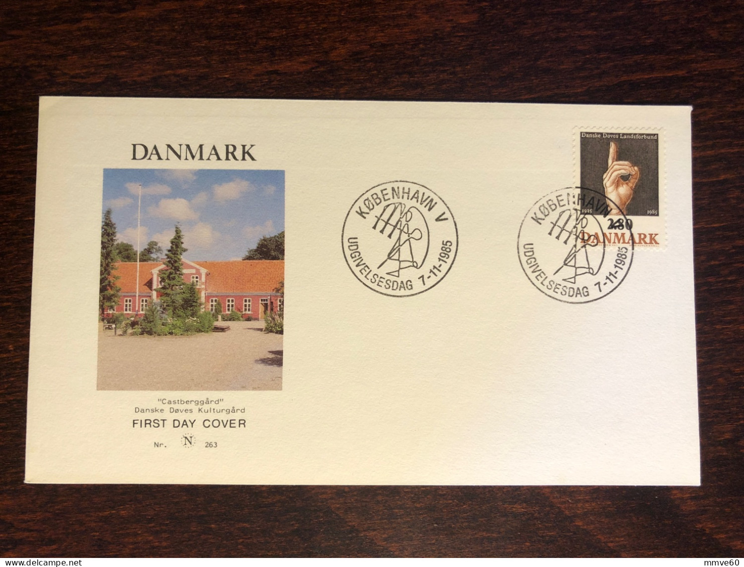 DENMARK FDC COVER 1985 YEAR DEAF PEOPLE SIGN LANGUAGE HEALTH MEDICINE STAMPS - FDC