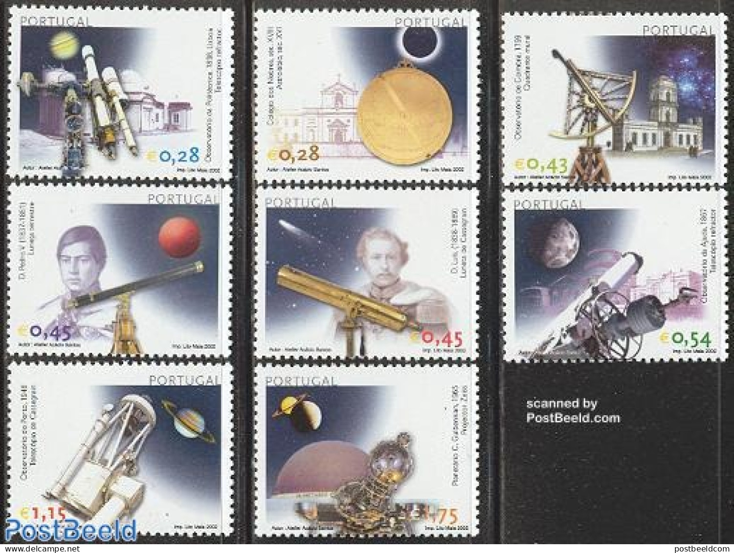 Portugal 2002 Astronomy 8v, Mint NH, Science - Astronomy - Weights & Measures - Nuevos