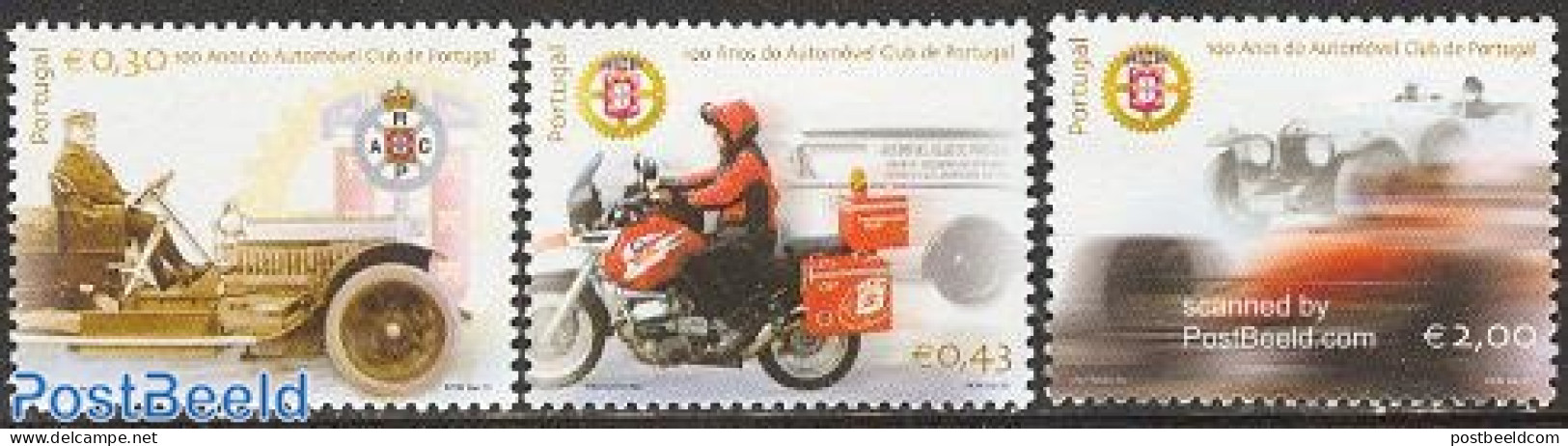 Portugal 2003 Automobile Club 3v, Mint NH, Sport - Transport - Autosports - Automobiles - Motorcycles - Unused Stamps