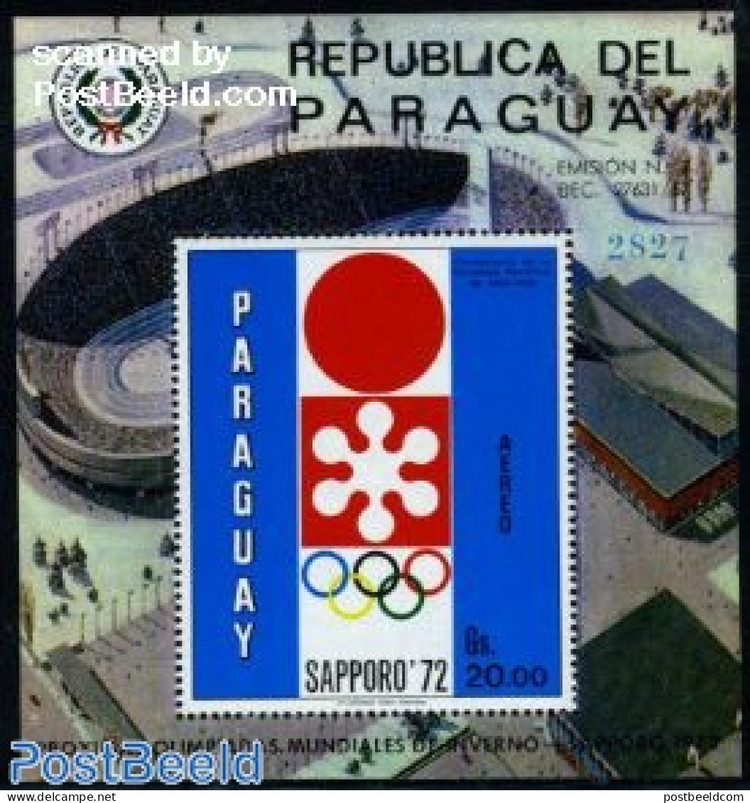 Paraguay 1970 Olympic Winter Games Sapporo S/s, Mint NH, Sport - Olympic Winter Games - Paraguay