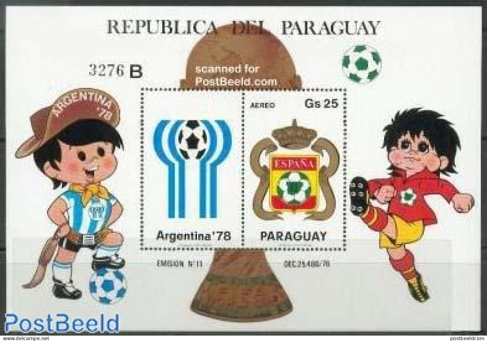 Paraguay 1979 World Cup Football Spain S/s, Mint NH, Sport - Football - Paraguay