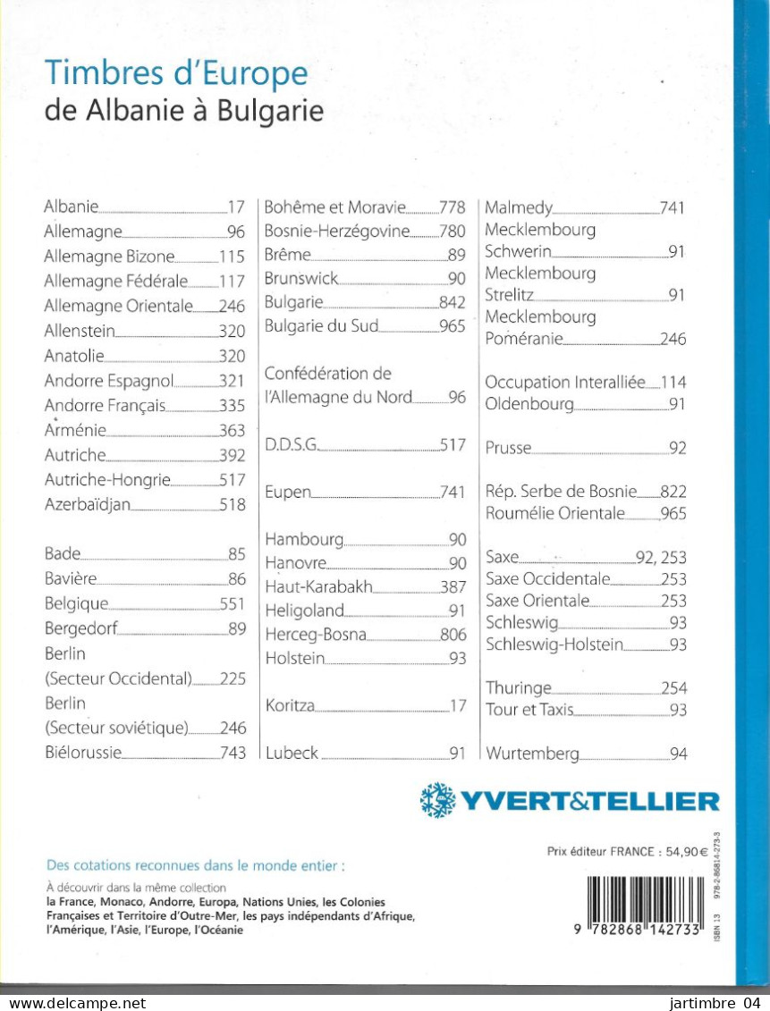 2018 CATALOGUE Yvert Et Tellier Europe Albanie à Bulgarie,  Port France : 10.15 - Sonstige & Ohne Zuordnung