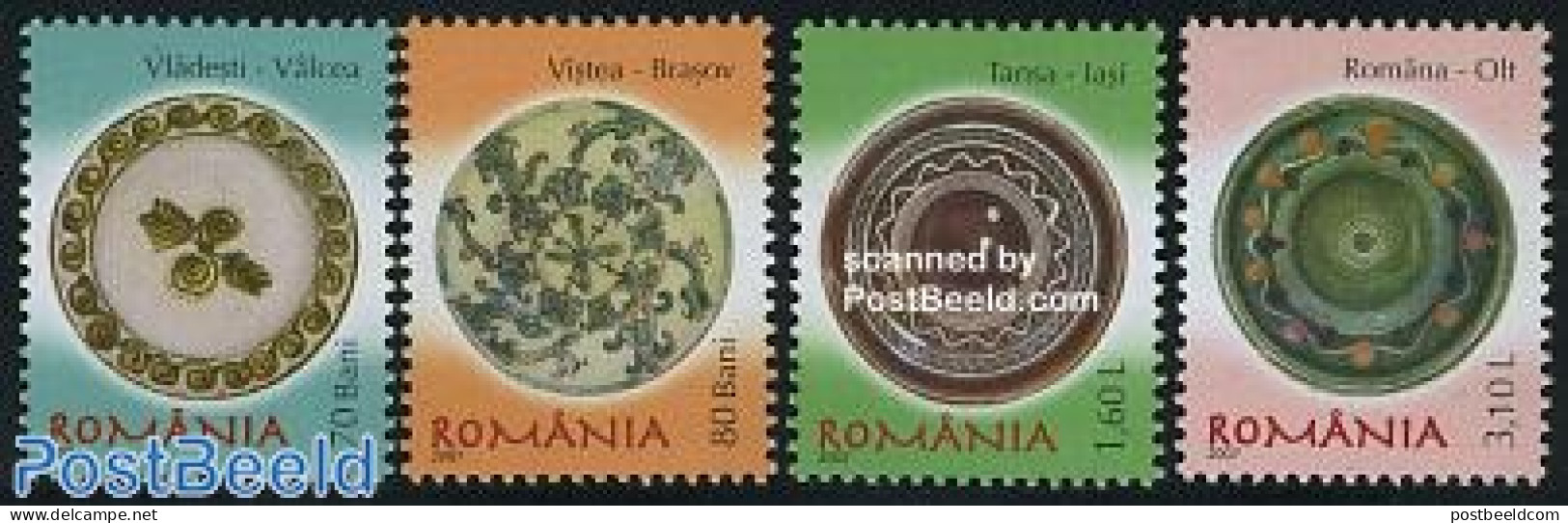 Romania 2007 Ceramics 4v, Mint NH, Art - Art & Antique Objects - Ceramics - Unused Stamps