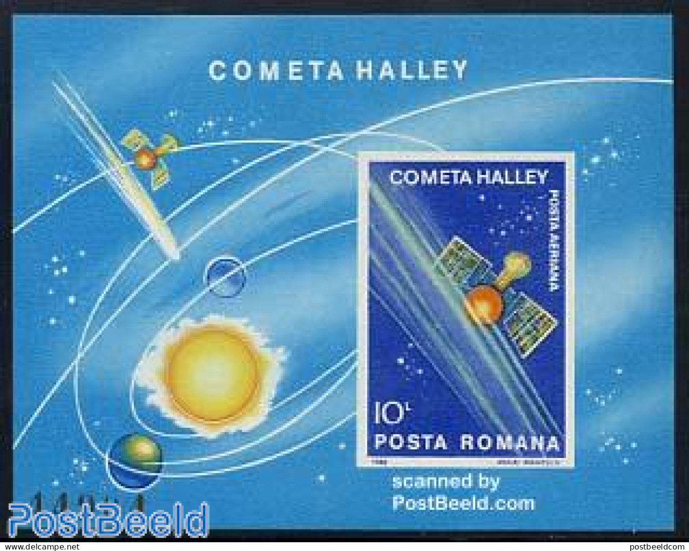Romania 1986 Halleys Comet S/s, Imperforated, Mint NH, Science - Transport - Astronomy - Space Exploration - Halley's .. - Neufs
