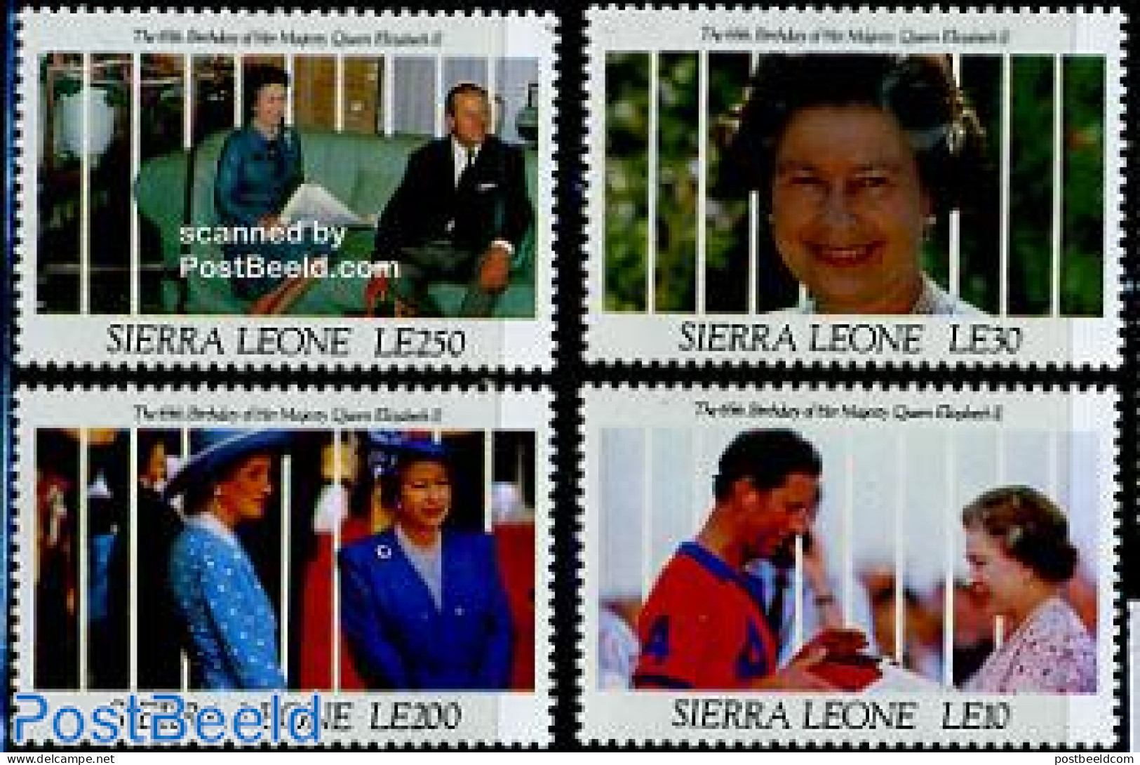 Sierra Leone 1991 Elizabeth Birthday 4v, Mint NH, History - Kings & Queens (Royalty) - Royalties, Royals