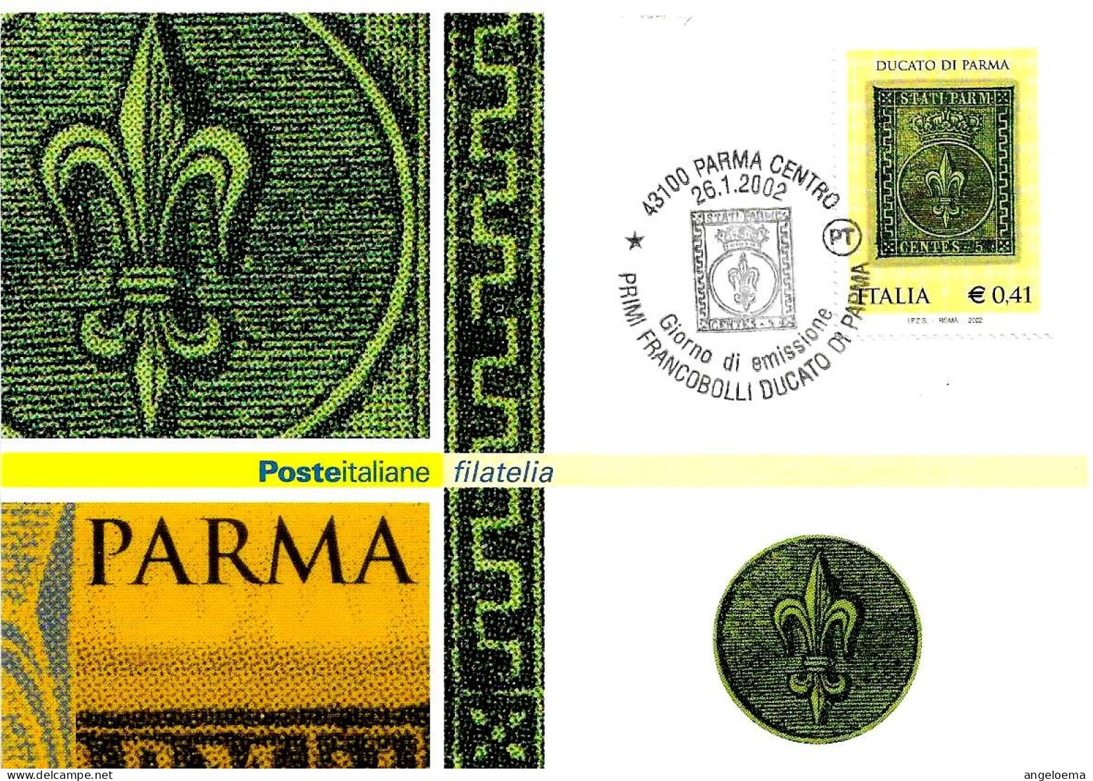ITALIA ITALY - 2002 PARMA Primi Francobolli Del Ducato Di Parma Annullo Fdc Su Cartolina PT - 766 - Filatelistische Tentoonstellingen
