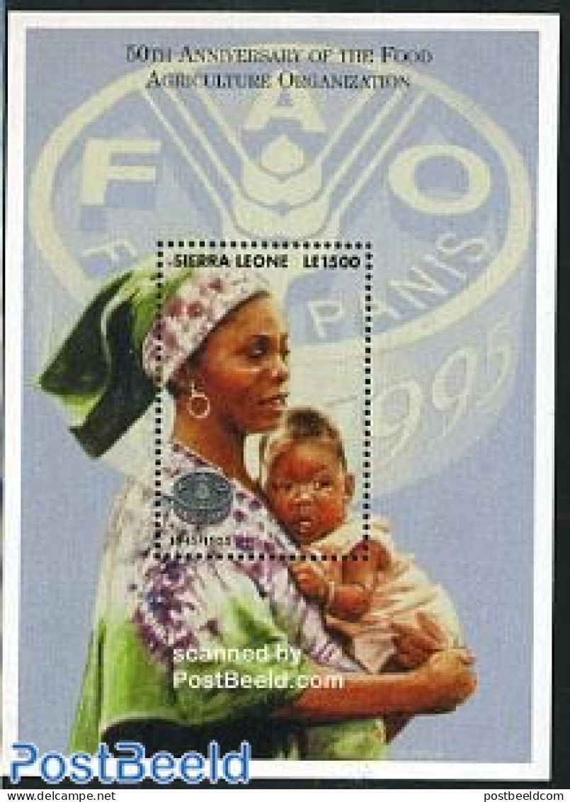 Sierra Leone 1995 50 Years F.A.O. S/s, Mint NH, Health - Food & Drink - Food