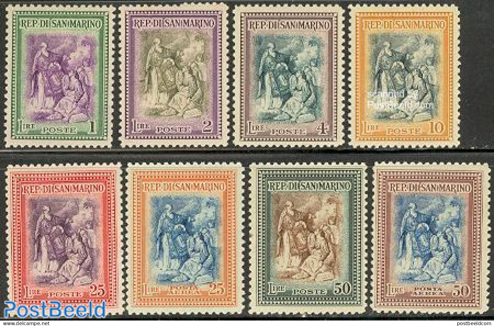 San Marino 1947 Reconstruction 8v, Mint NH - Unused Stamps