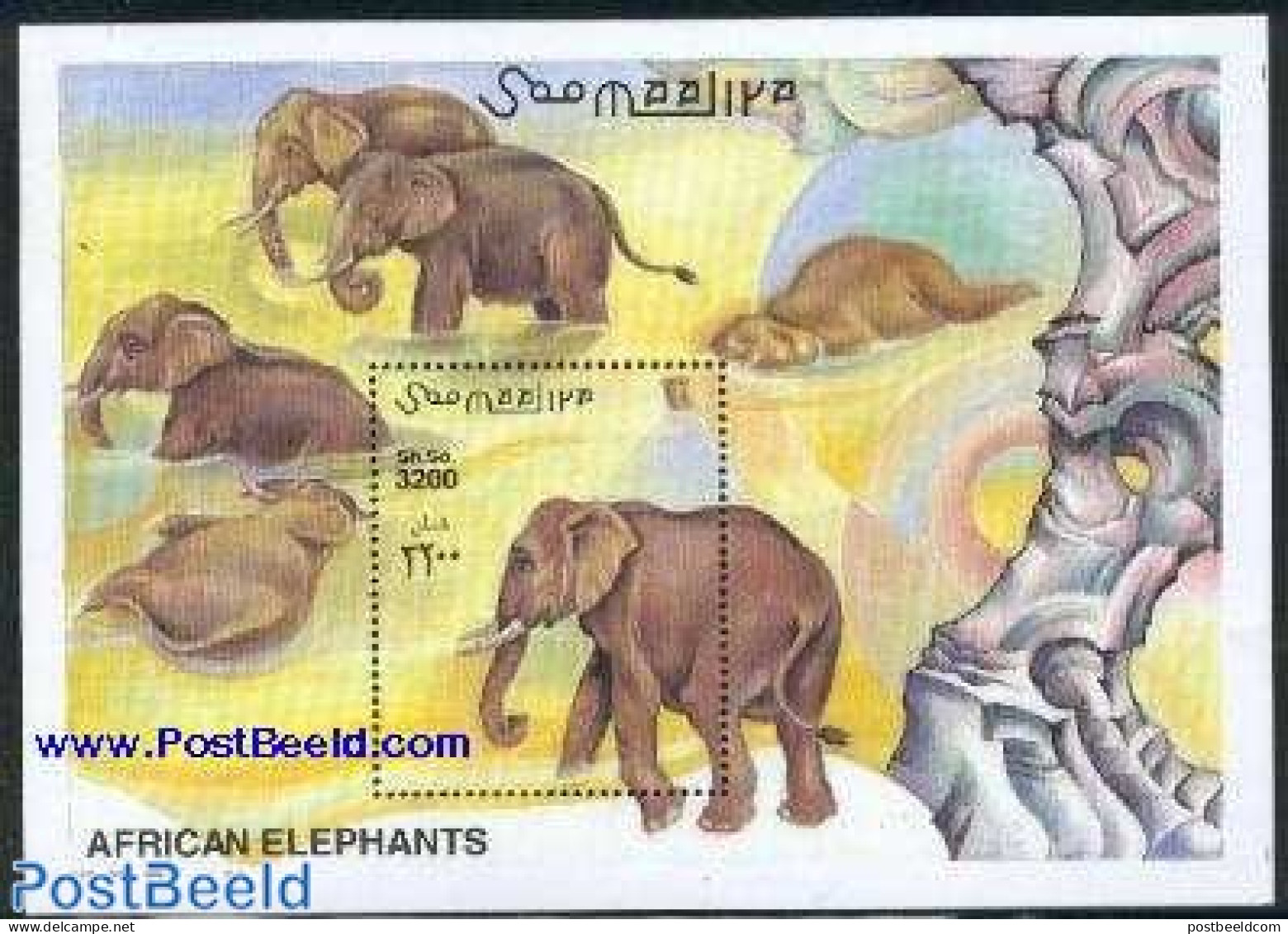 Somalia 2000 Elephants S/s, Mint NH, Nature - Elephants - Somalie (1960-...)