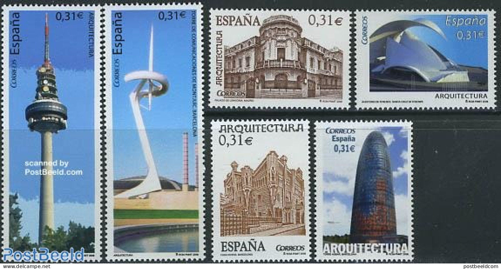 Spain 2008 Architecture 6v, Mint NH, Art - Architecture - Modern Architecture - Unused Stamps