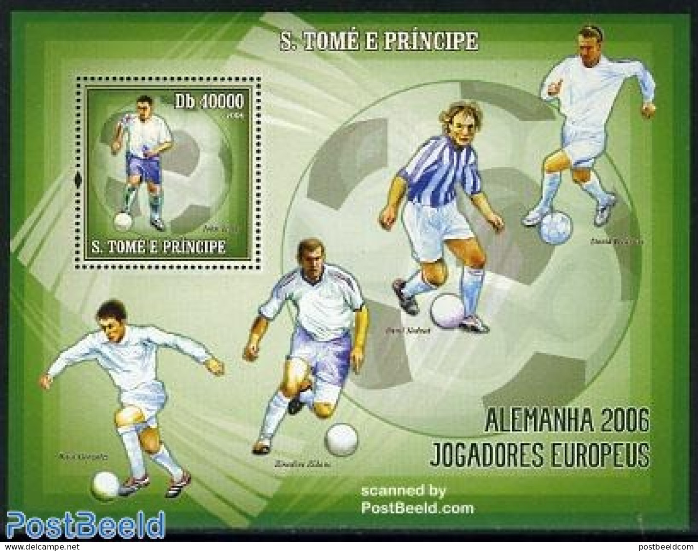 Sao Tome/Principe 2006 World Cup Football S/s, John Terry, Mint NH, Sport - Sao Tomé E Principe