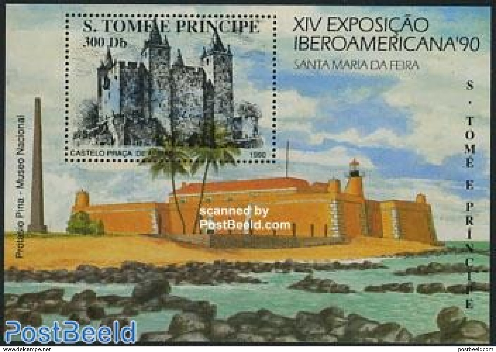 Sao Tome/Principe 1990 Iberoamericana 90 S/s, Mint NH, Art - Castles & Fortifications - Kastelen