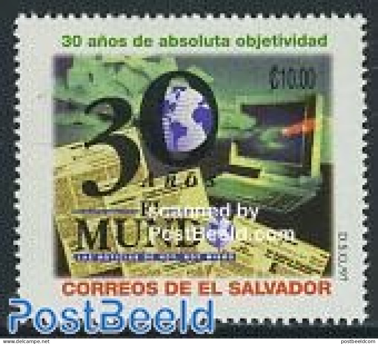 El Salvador 1997 El Mundo Newspaper 1v, Mint NH, History - Newspapers & Journalism - Salvador