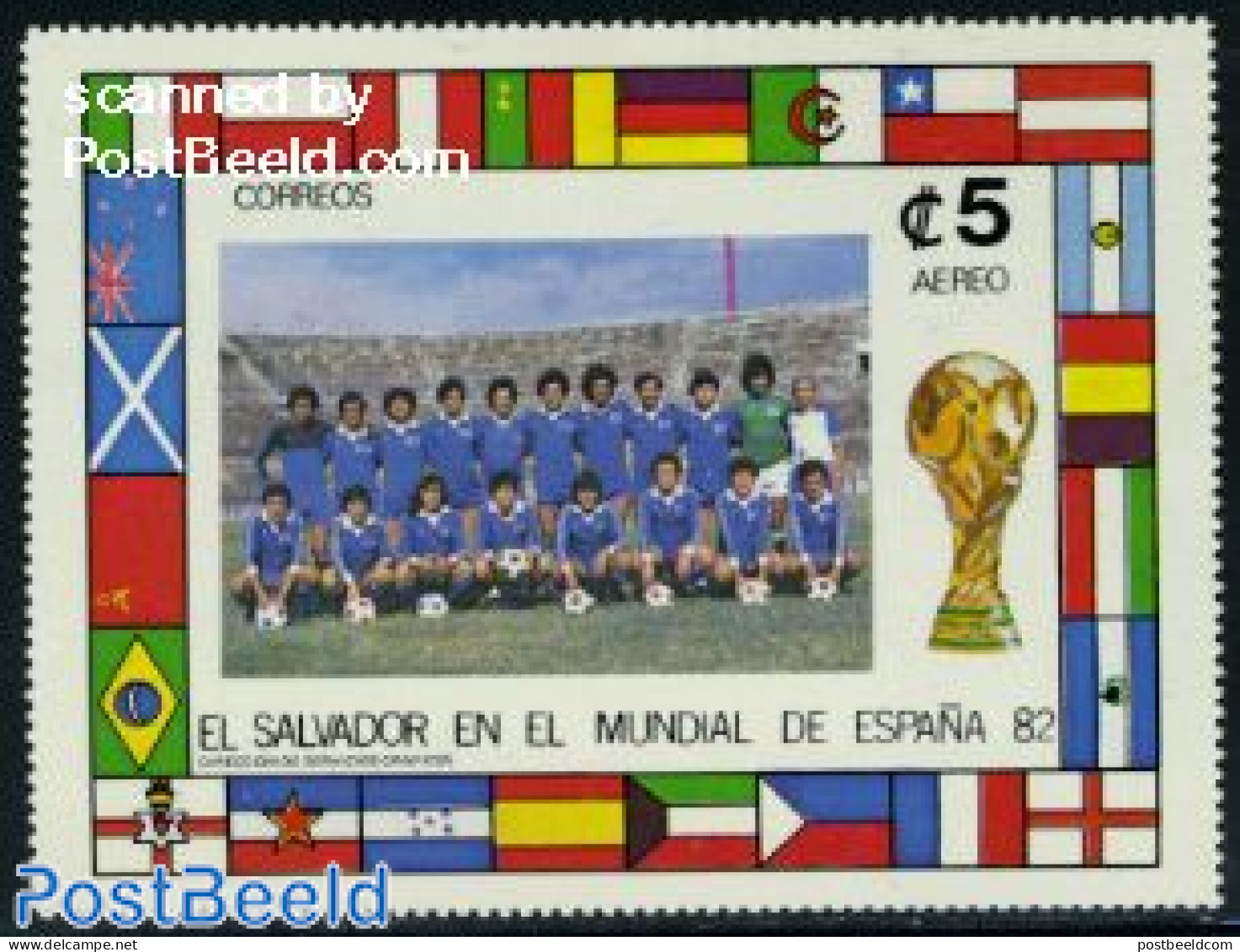 El Salvador 1982 World Cup Football S/s, Mint NH, History - Sport - Flags - Football - El Salvador