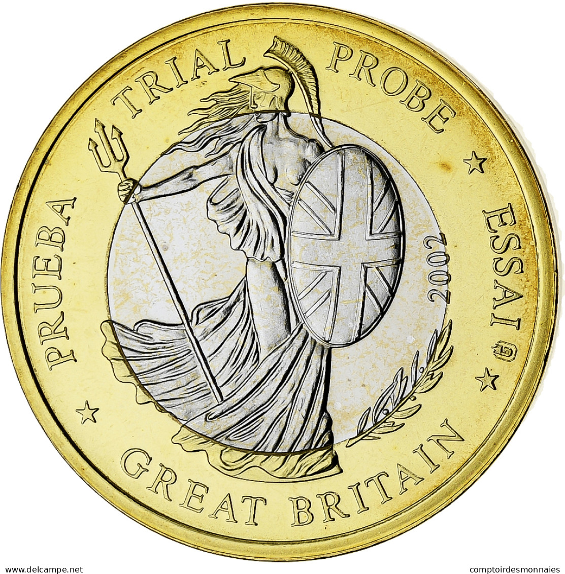 Grande-Bretagne, Euro, Fantasy Euro Patterns, Essai-Trial, 2002, Bimétallique - Private Proofs / Unofficial