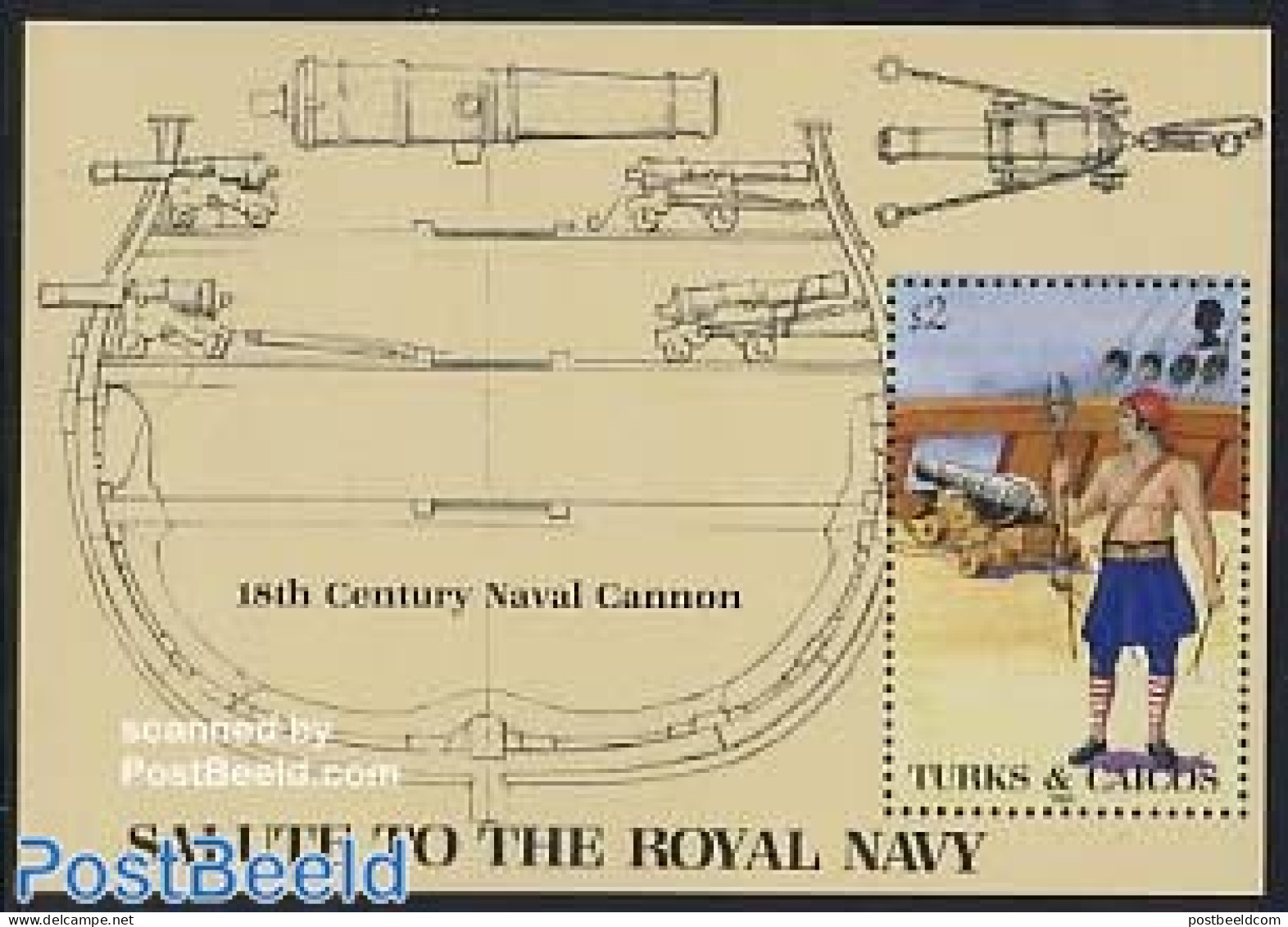 Turks And Caicos Islands 1985 Royal Navy S/s, Mint NH, Transport - Ships And Boats - Barcos
