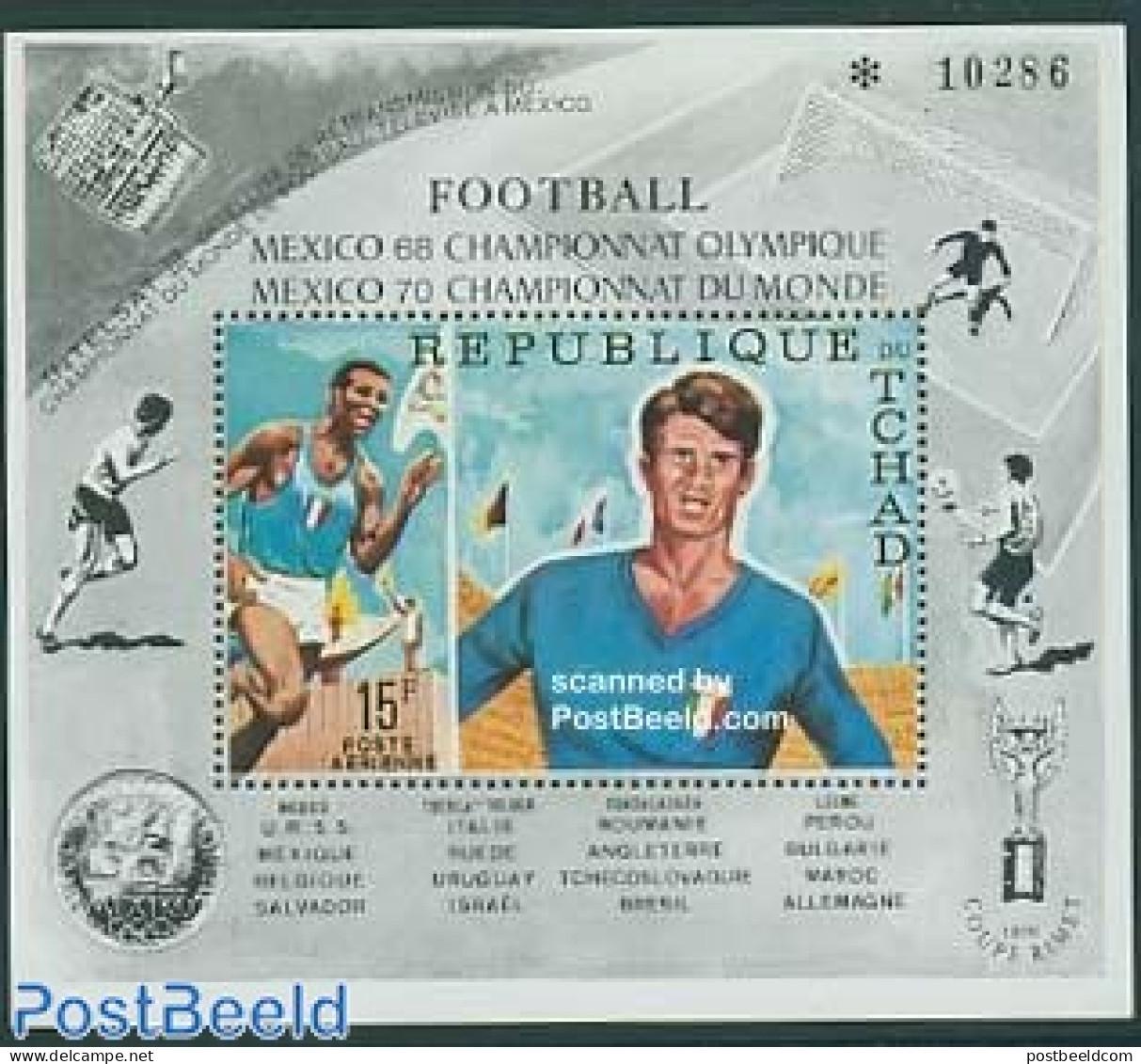 Chad 1970 Olympic Football S/s, Mint NH, Sport - Transport - Football - Space Exploration - Altri & Non Classificati