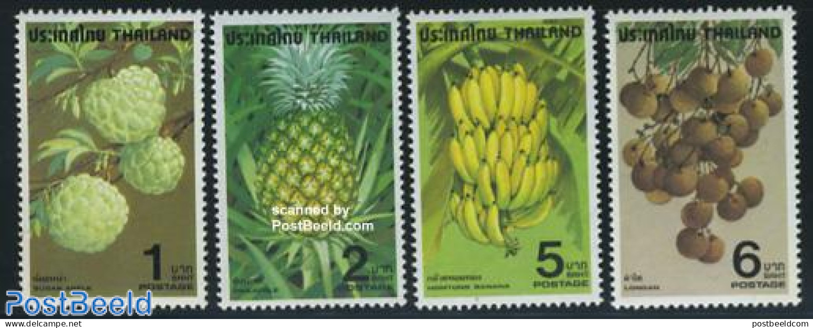 Thailand 1979 Fruits 4v, Mint NH, Nature - Fruit - Obst & Früchte