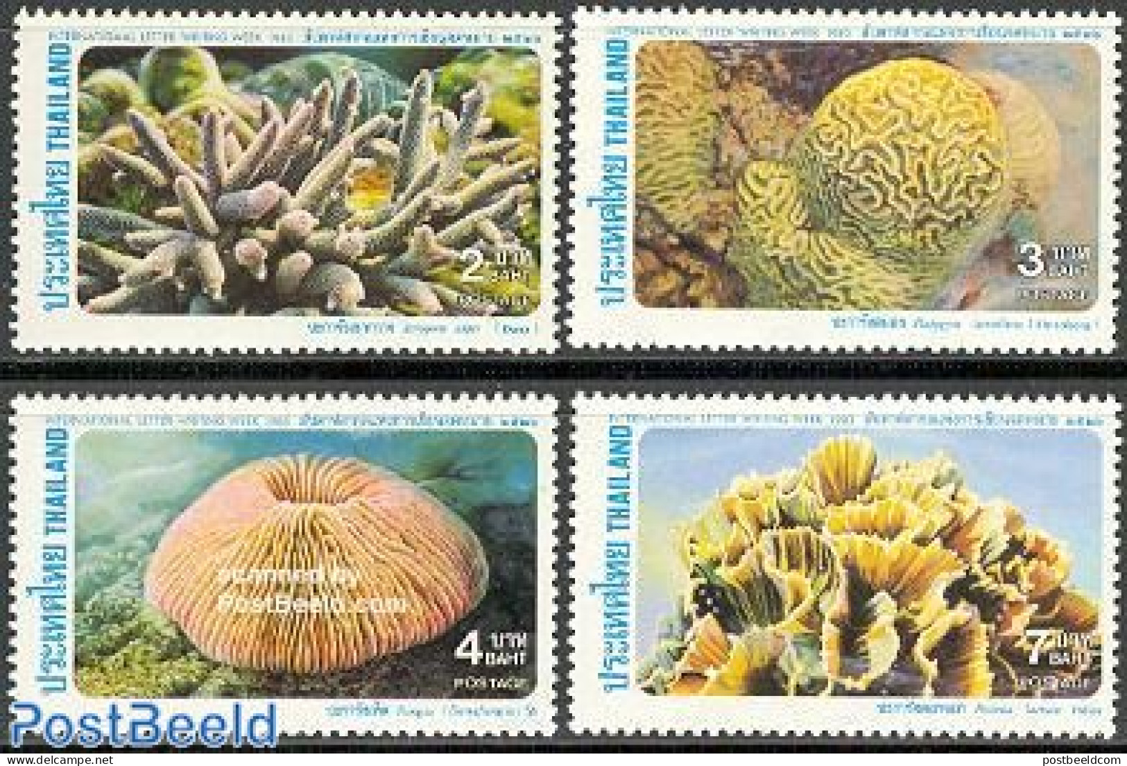 Thailand 1983 Corals 4v, Mint NH, Nature - Shells & Crustaceans - Vie Marine