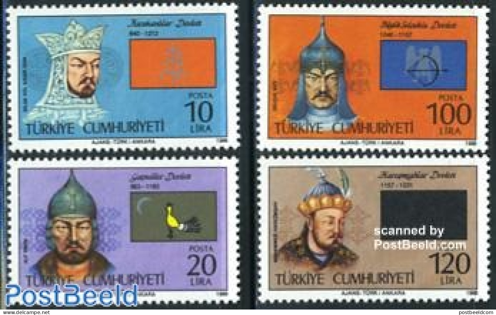 Türkiye 1986 Historic Turkish Leaders 4v, Mint NH, History - Flags - Other & Unclassified
