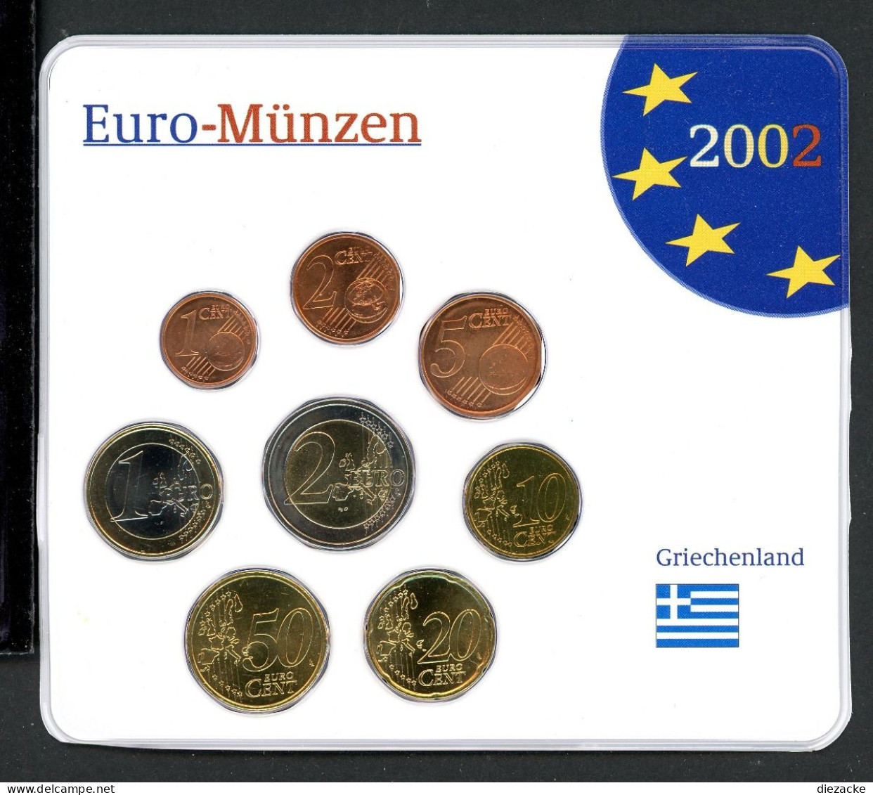 Griechenland 2002 KMS/ Kursmünzensatz Im Blister Unzirkuliert (M4614 - Grecia