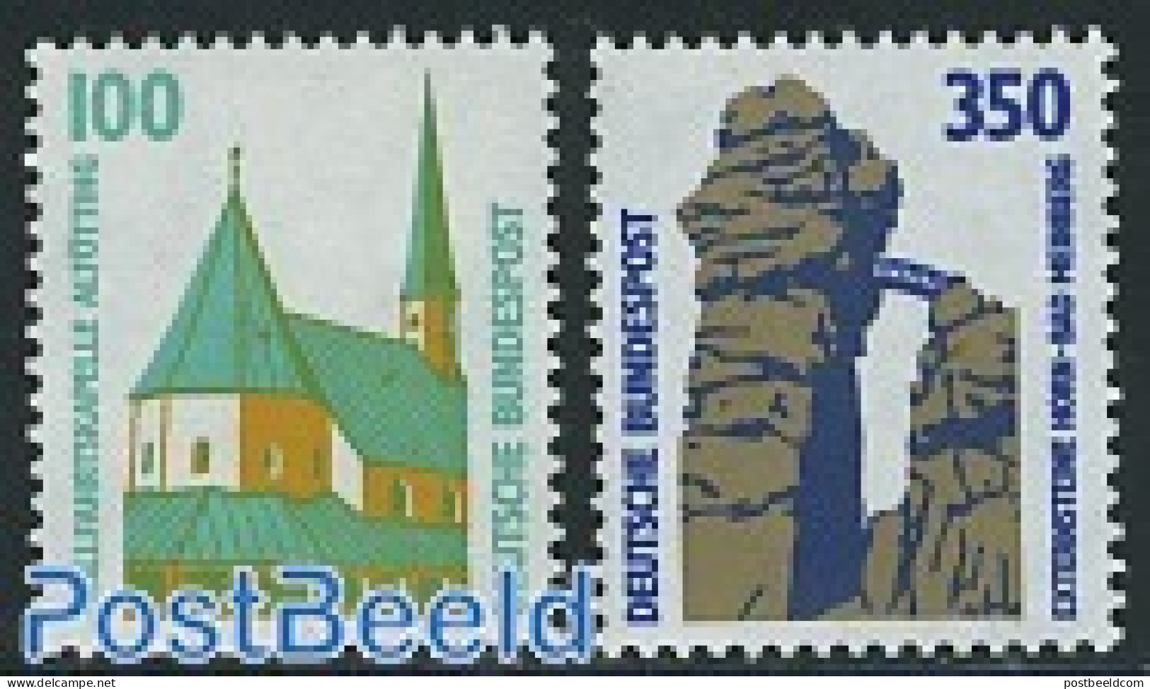 Germany, Federal Republic 1989 Coil Stamps With Numbers On Back-side 2v, Mint NH, Religion - Neufs