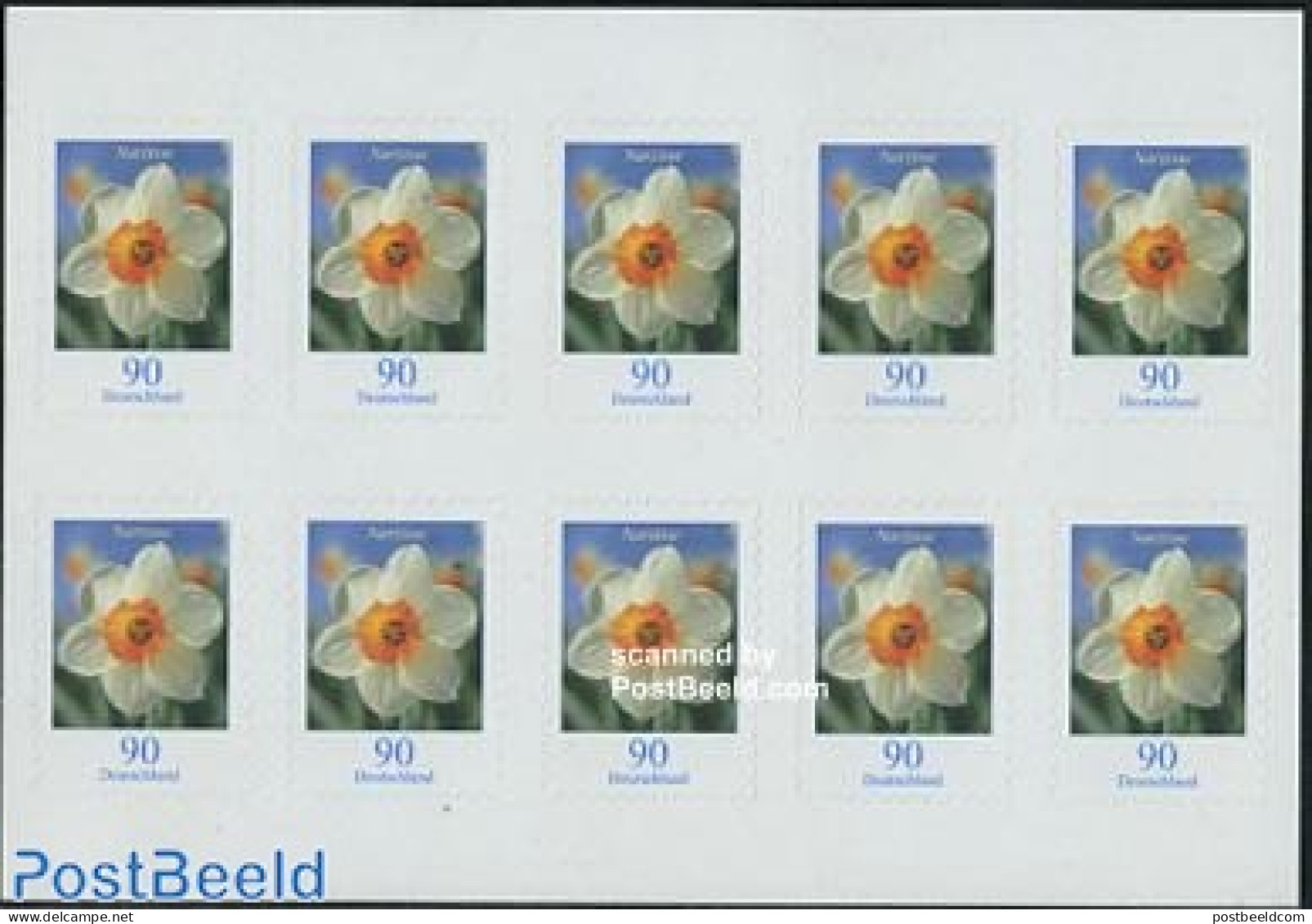 Germany, Federal Republic 2006 Narcissus Foil Booklet S-a, Mint NH, Nature - Flowers & Plants - Stamp Booklets - Neufs