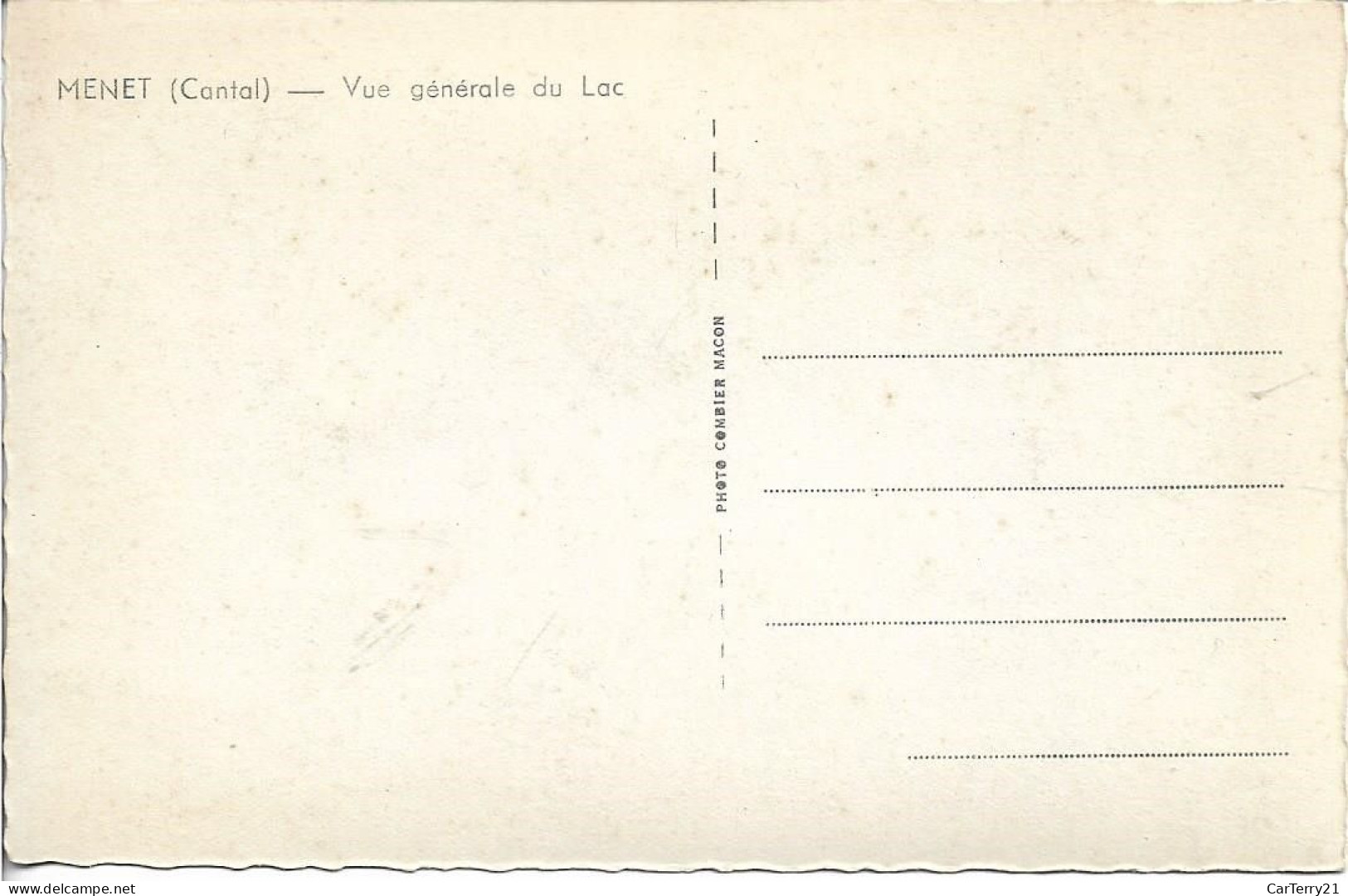 CPSM. 15 MENET. VUE GENERALE DU LAC. - Otros & Sin Clasificación