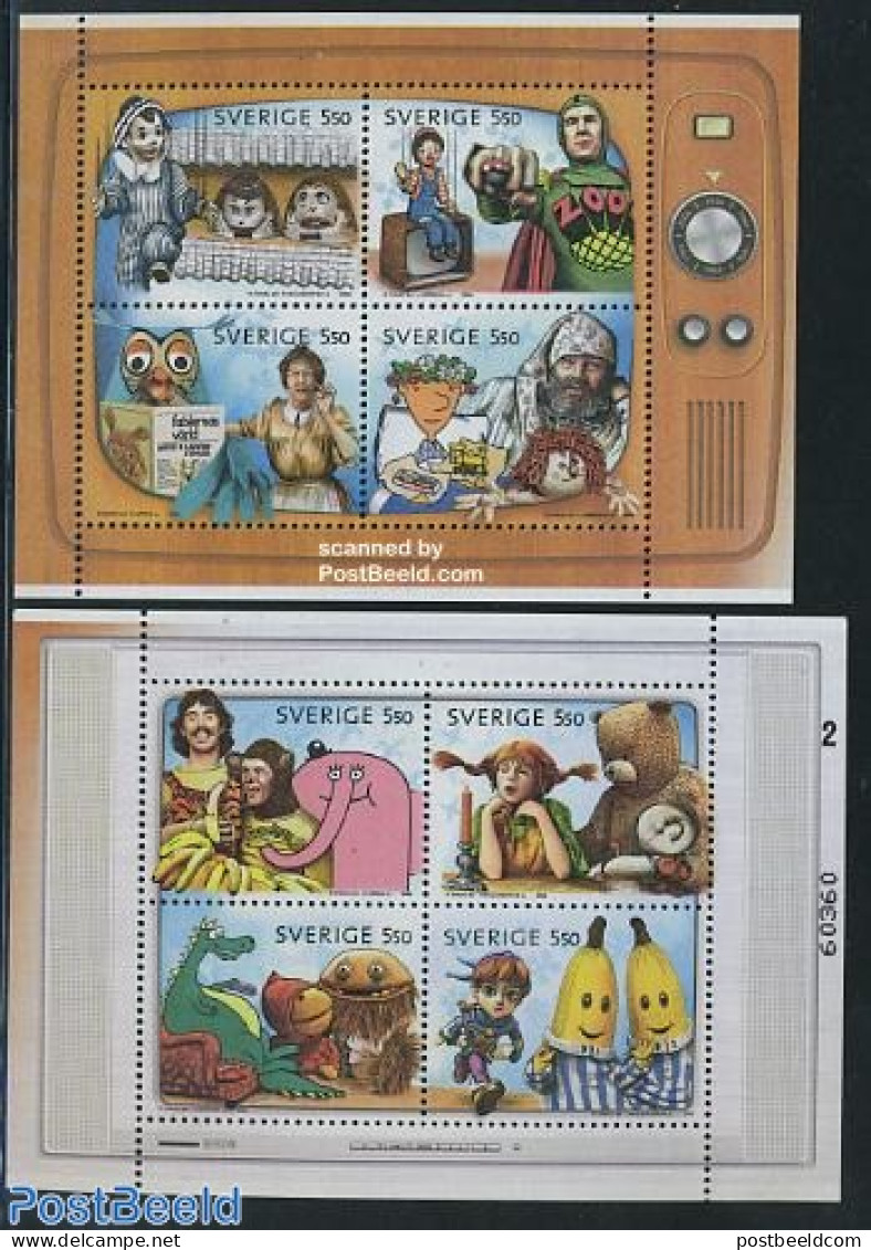Sweden 2006 Children Television M/s, Mint NH, Performance Art - Radio And Television - Art - Children's Books Illustra.. - Unused Stamps