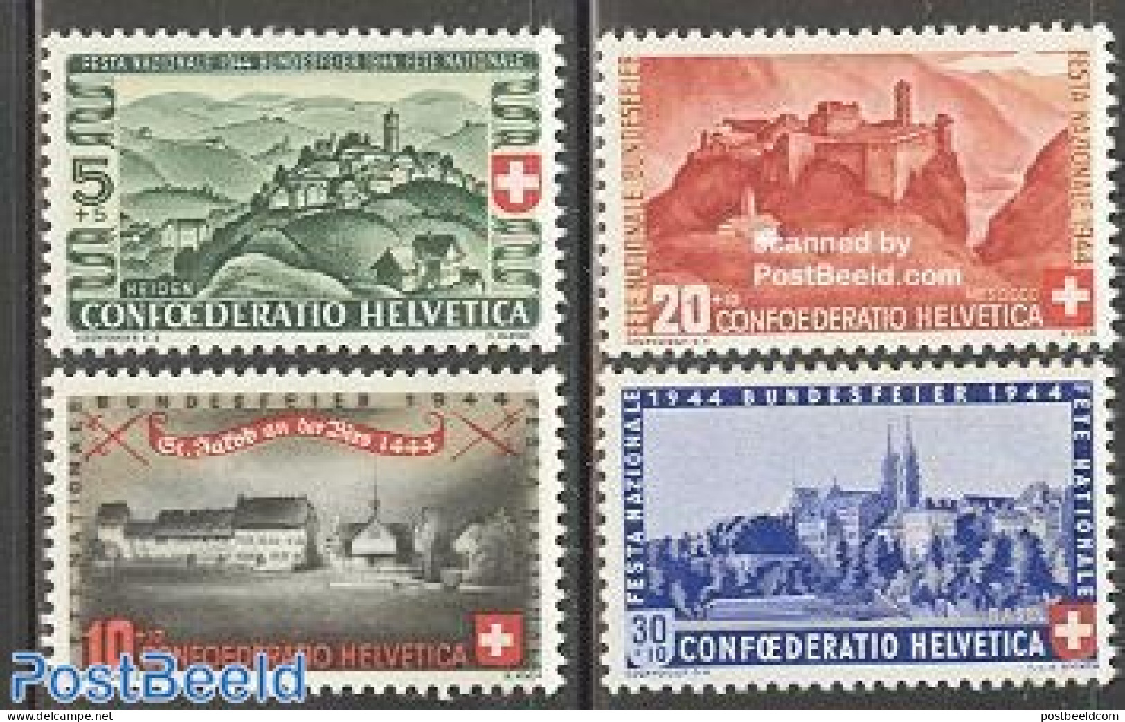 Switzerland 1944 Pro Patria 4v, Mint NH - Unused Stamps