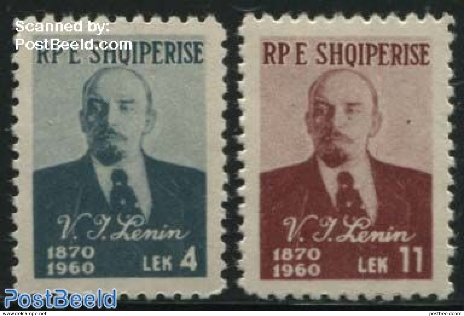 Albania 1960 Lenin 2v, Mint NH, History - Lenin - Lenin