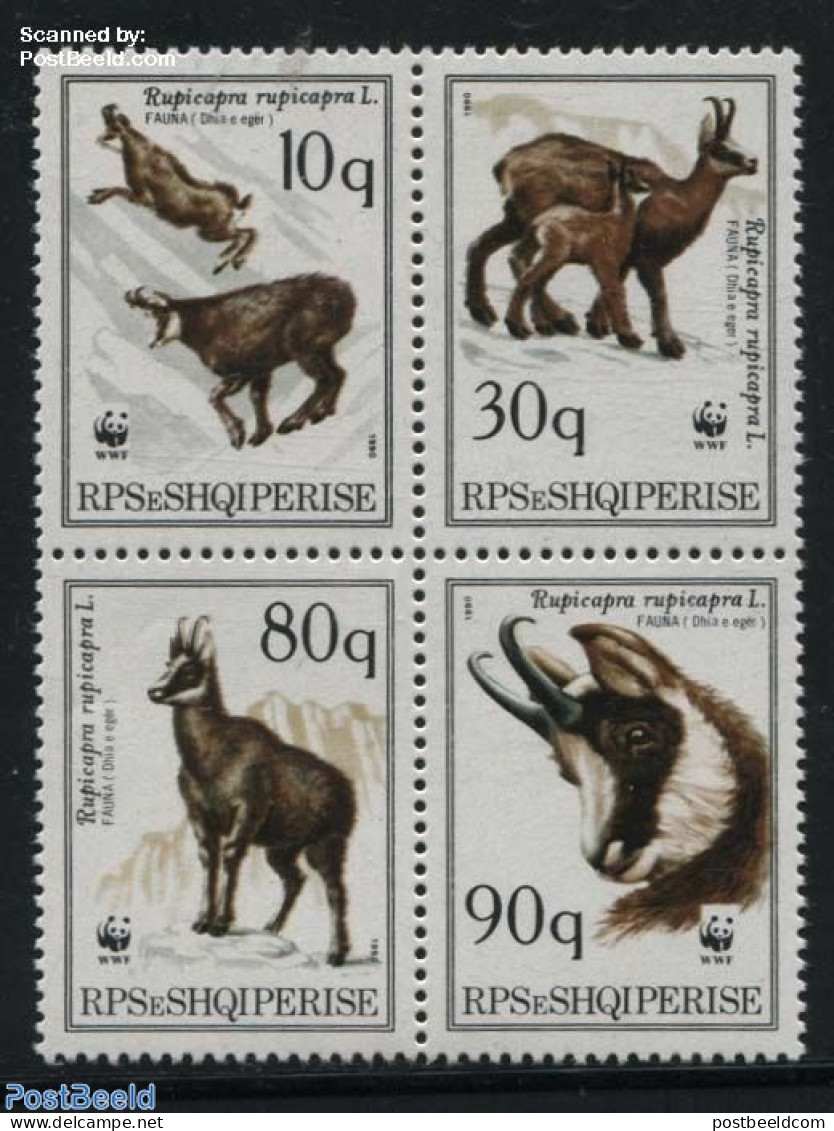 Albania 1990 WWF, Chamoix 4v [+], Mint NH, Nature - Animals (others & Mixed) - World Wildlife Fund (WWF) - Albanië