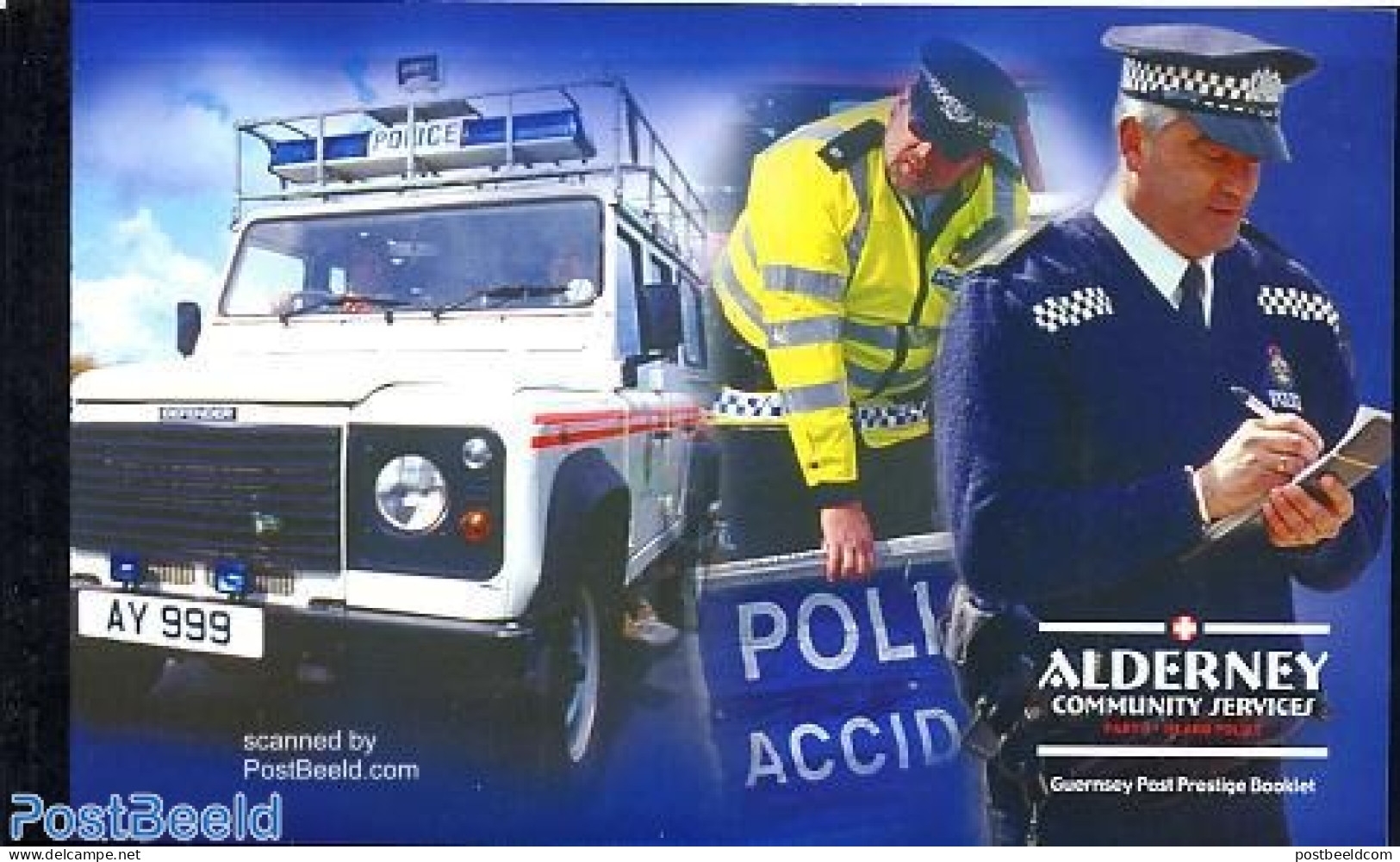 Alderney 2003 Police Booklet, Mint NH, Sport - Transport - Various - Cycling - Stamp Booklets - Automobiles - Police - Radsport