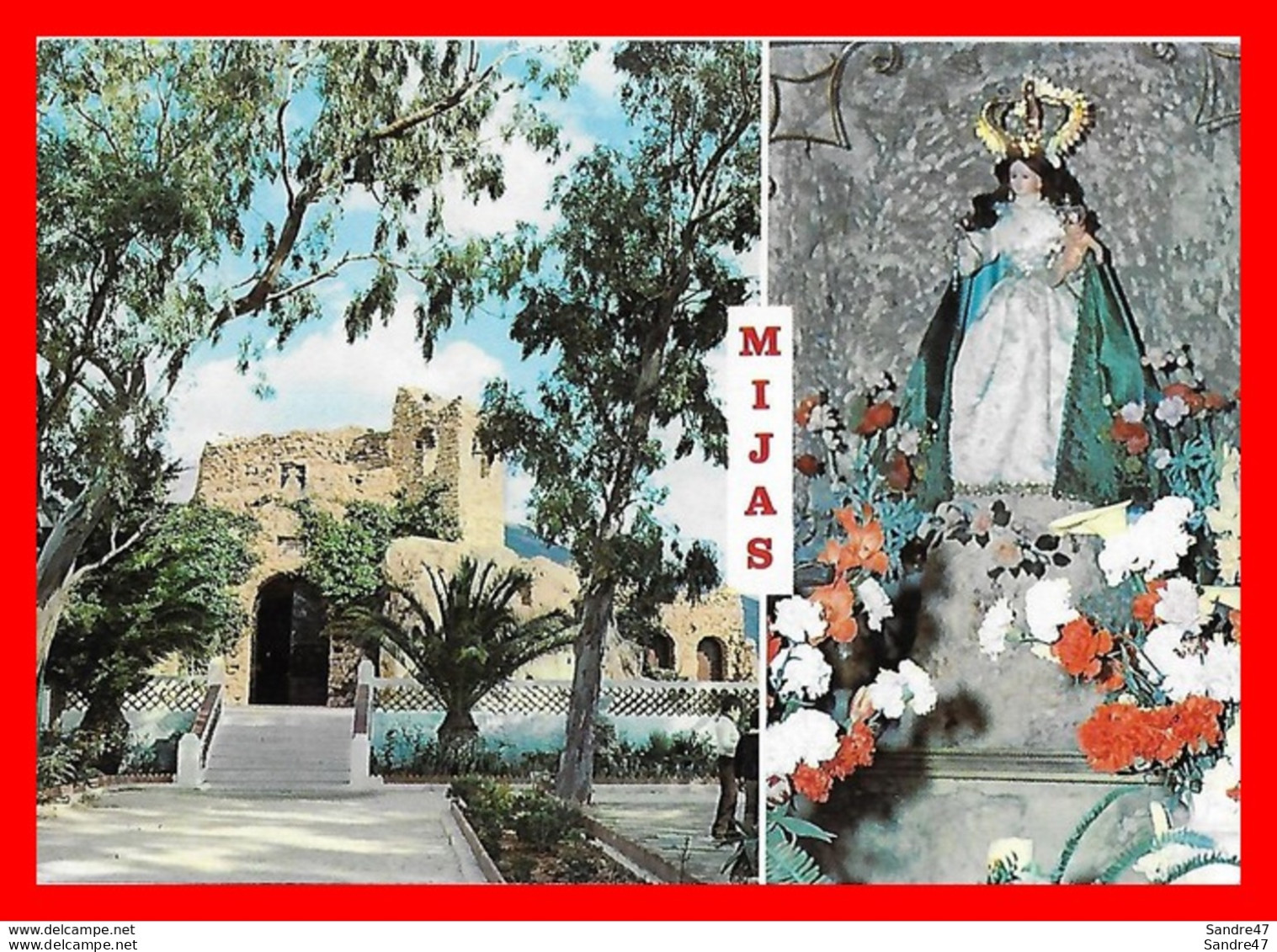 2 CPSM/gf  MIJAS (Espagne)  Multivues / Ermitage, Vierge De La Pena ..*8911 - Malaga