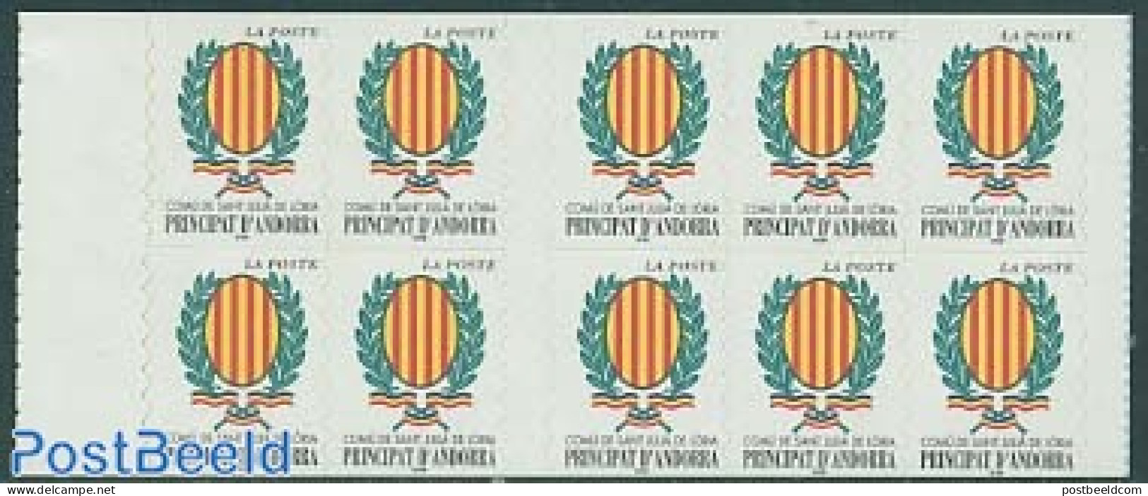 Andorra, French Post 2001 Coat Of Arms Booklet, Mint NH, History - Coat Of Arms - Stamp Booklets - Unused Stamps