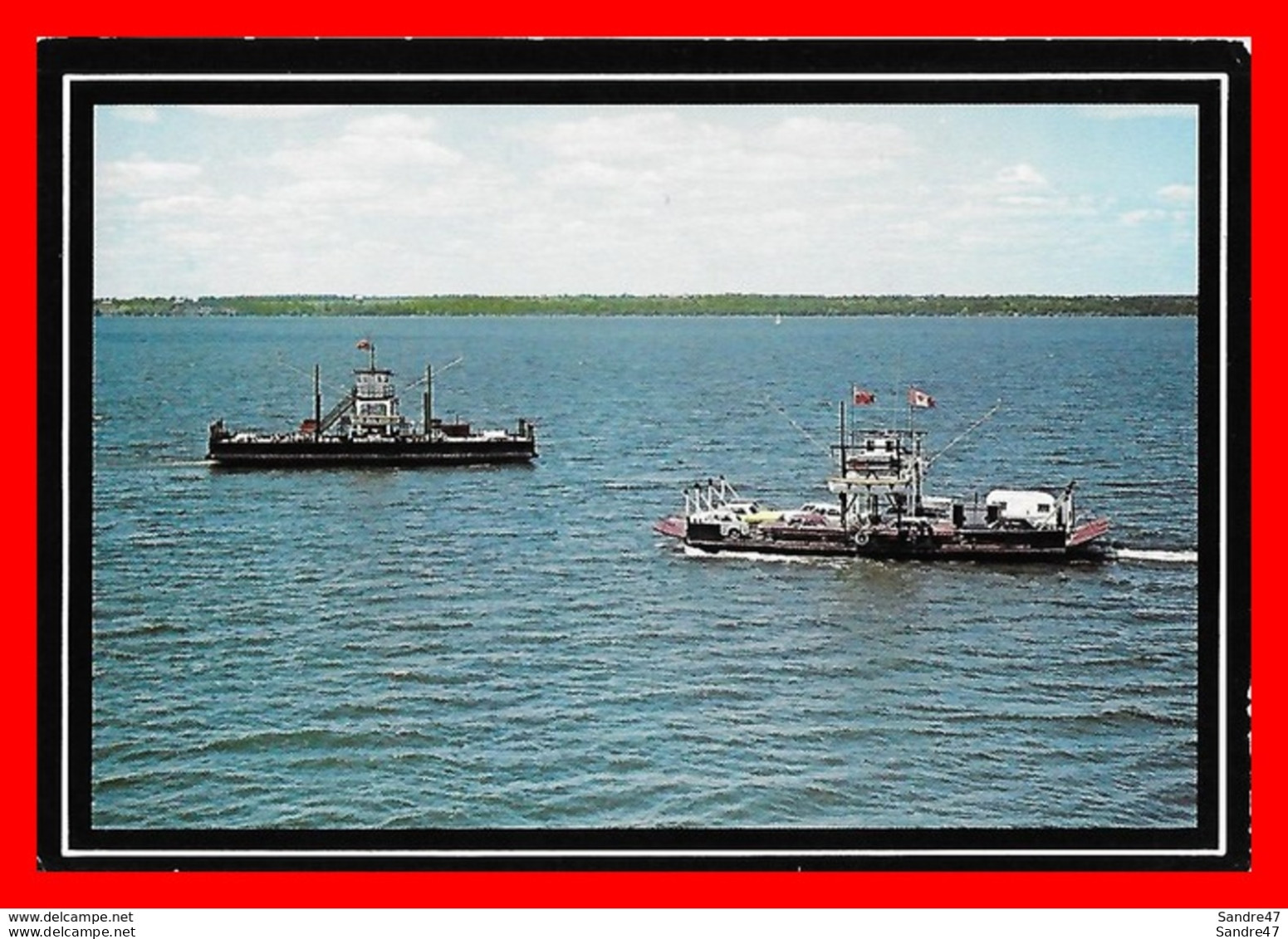 CPSM/gf PICTON (Canada)  Quinte's Isle, Bird's-eye View Of The Car Ferries...H389 - Sonstige & Ohne Zuordnung