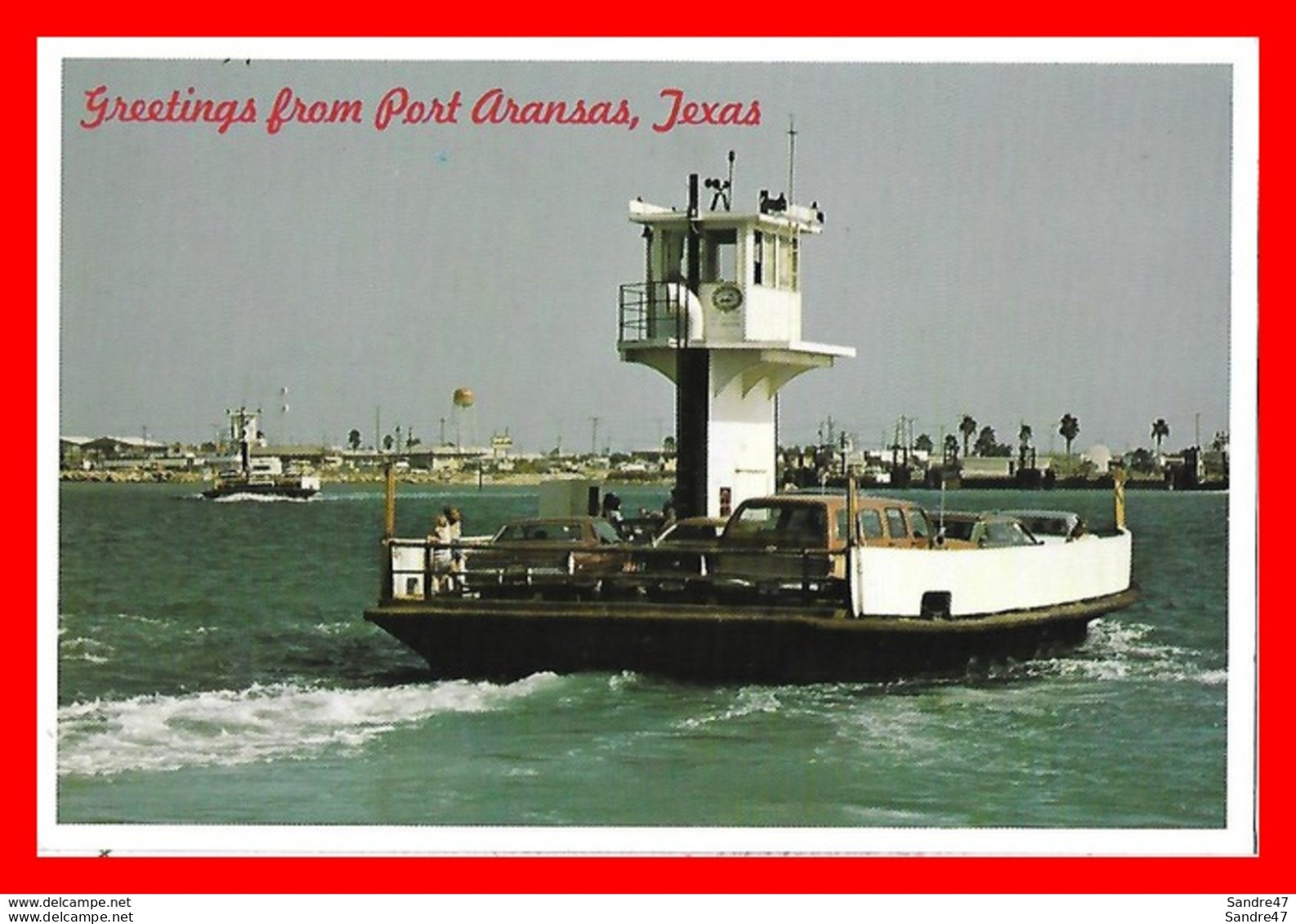 CPSM/gf PORT ARANSAS (Etats-Unis)  The Ferry Boats, Animé..*8929 - Other & Unclassified