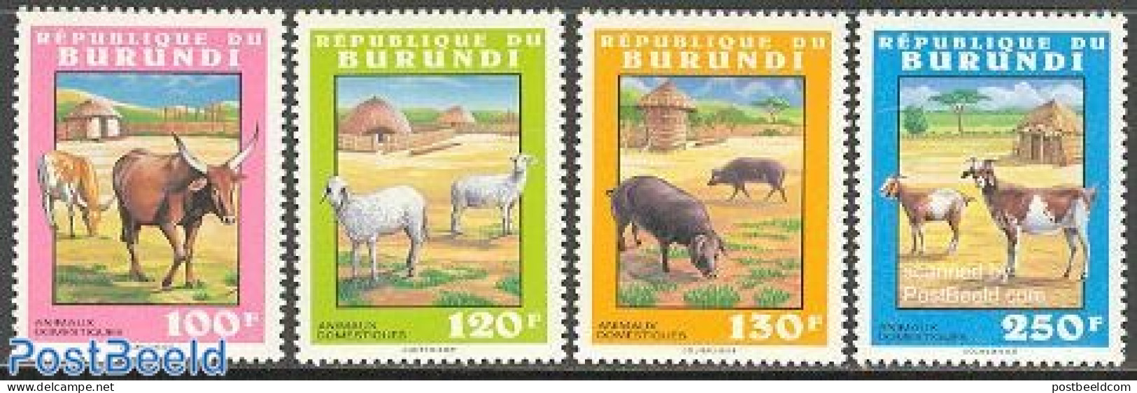 Burundi 1993 Domestic Animals 4v, Mint NH, Nature - Animals (others & Mixed) - Cattle - Other & Unclassified