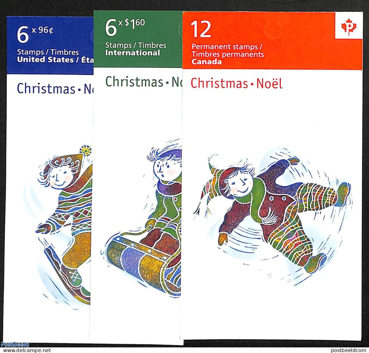 Canada 2008 Christmas 3 Booklets, Mint NH, Religion - Christmas - Nuevos