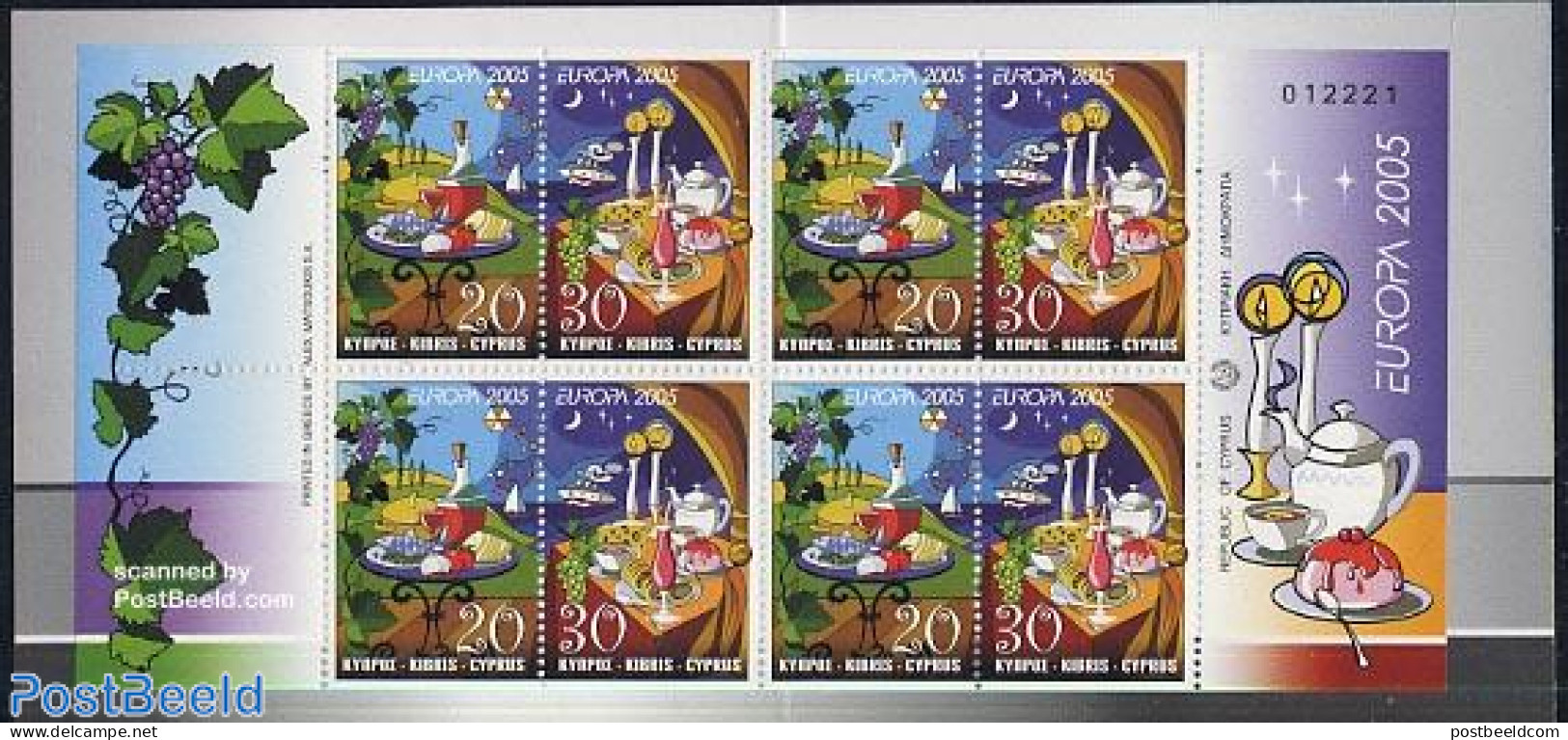 Cyprus 2005 Europa Booklet, Mint NH, Health - History - Nature - Transport - Food & Drink - Europa (cept) - Fish - Win.. - Ungebraucht