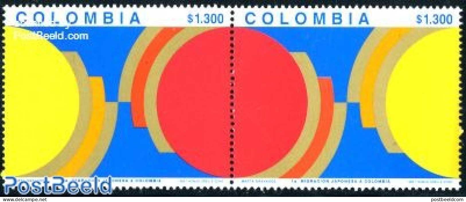 Colombia 1999 Japanese Immigrants 2v [:], Mint NH - Kolumbien