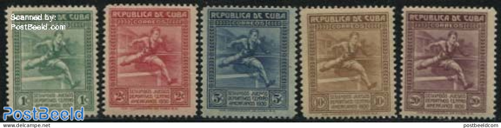 Cuba 1930 Central American Games 5v, Mint NH, Sport - Athletics - Sport (other And Mixed) - Ungebraucht