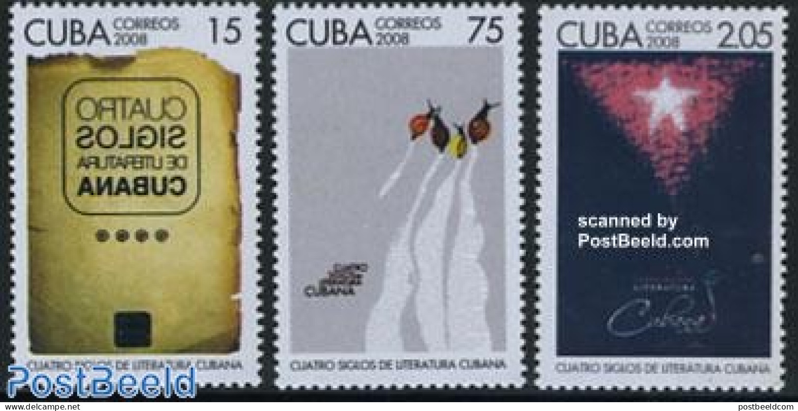 Cuba 2008 Cuban Literature 3v, Mint NH, Art - Books - Ungebraucht