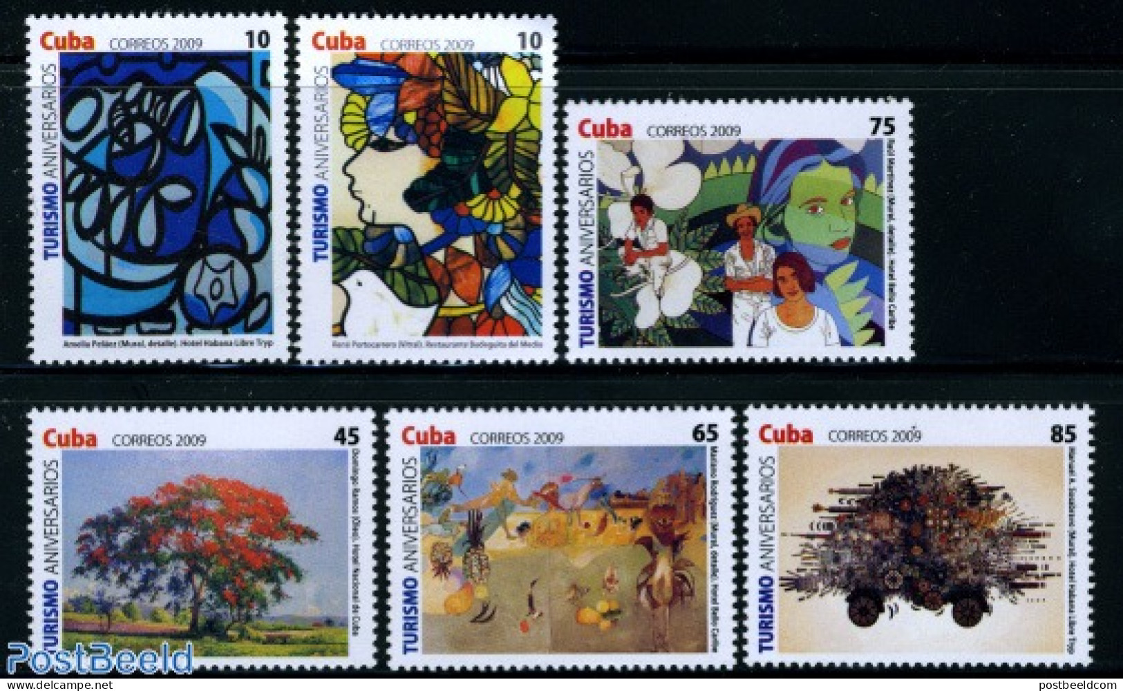 Cuba 2009 Tourism 6v, Mint NH, Nature - Various - Poultry - Trees & Forests - Tourism - Neufs