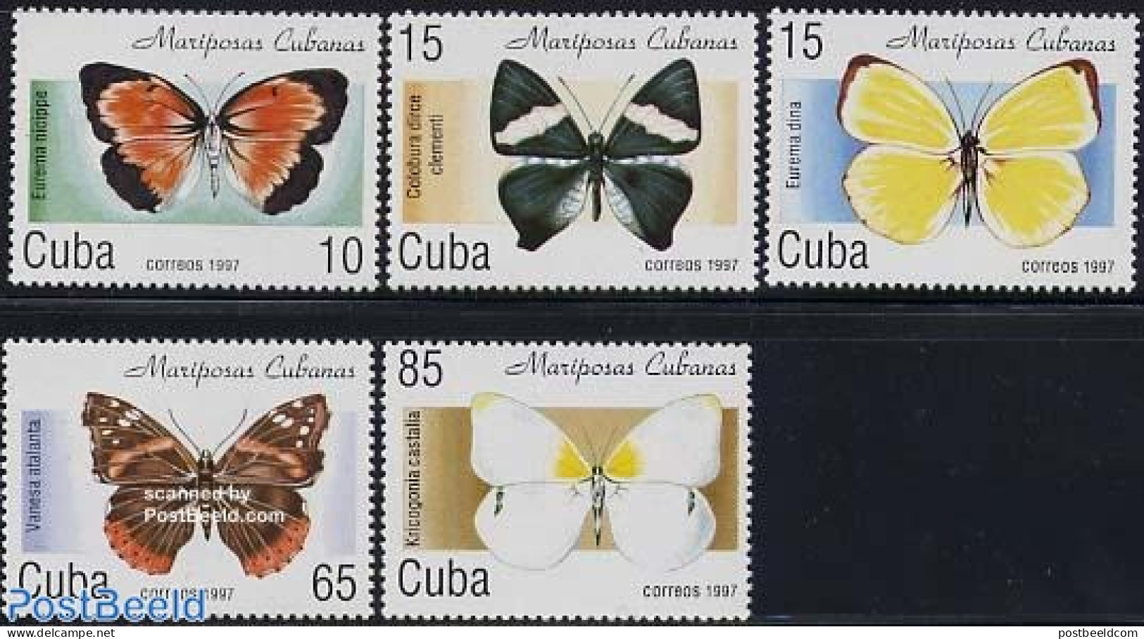 Cuba 1997 Butterflies 5v, Mint NH, Nature - Butterflies - Unused Stamps