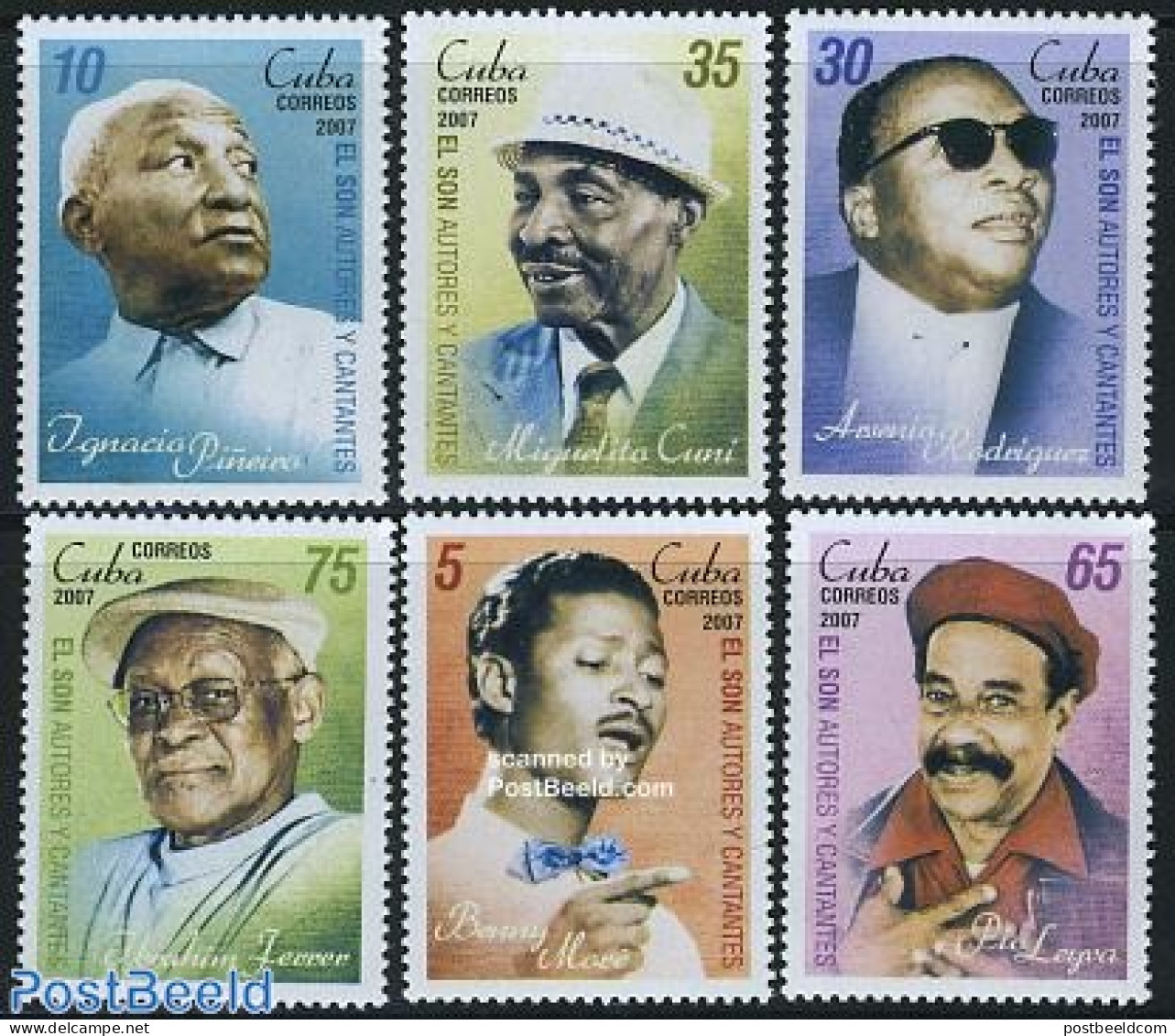 Cuba 2007 Authors & Singers 6v, Mint NH, Performance Art - Music - Unused Stamps