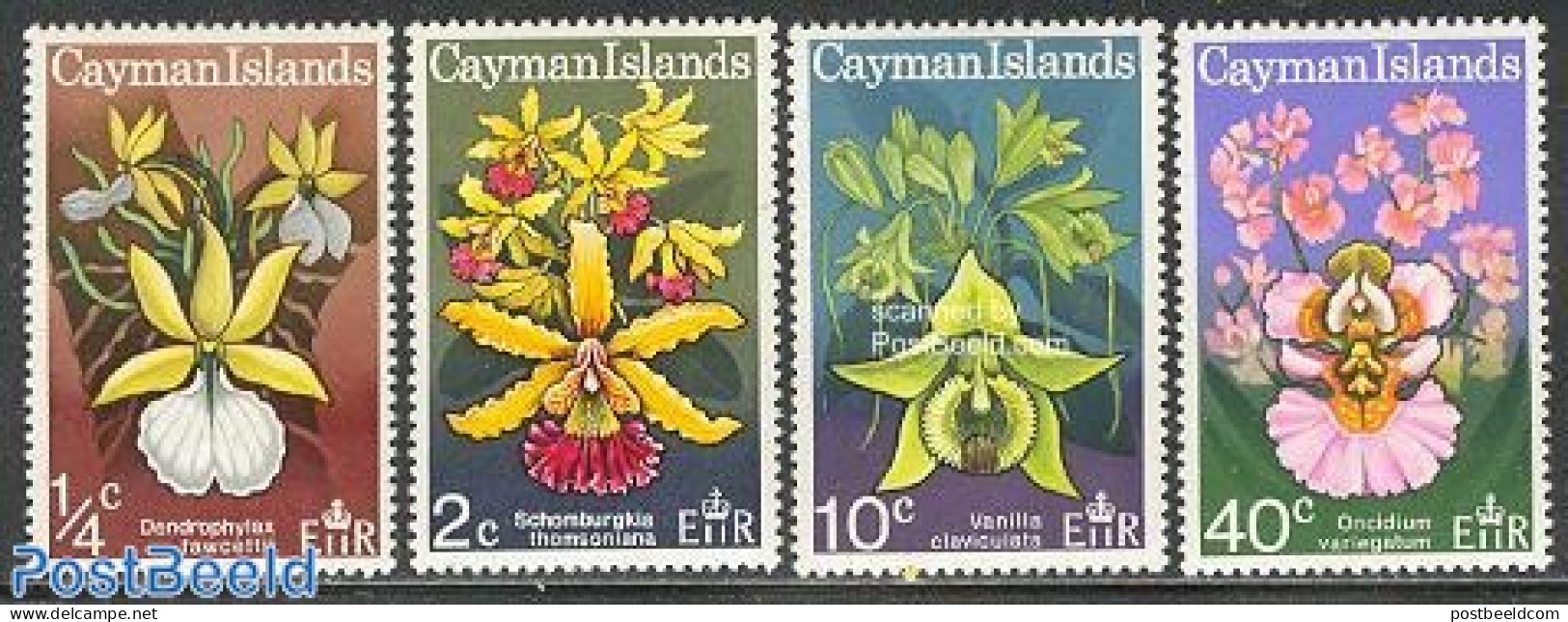 Cayman Islands 1971 Orchids 4v, Mint NH, Nature - Flowers & Plants - Orchids - Kaaiman Eilanden